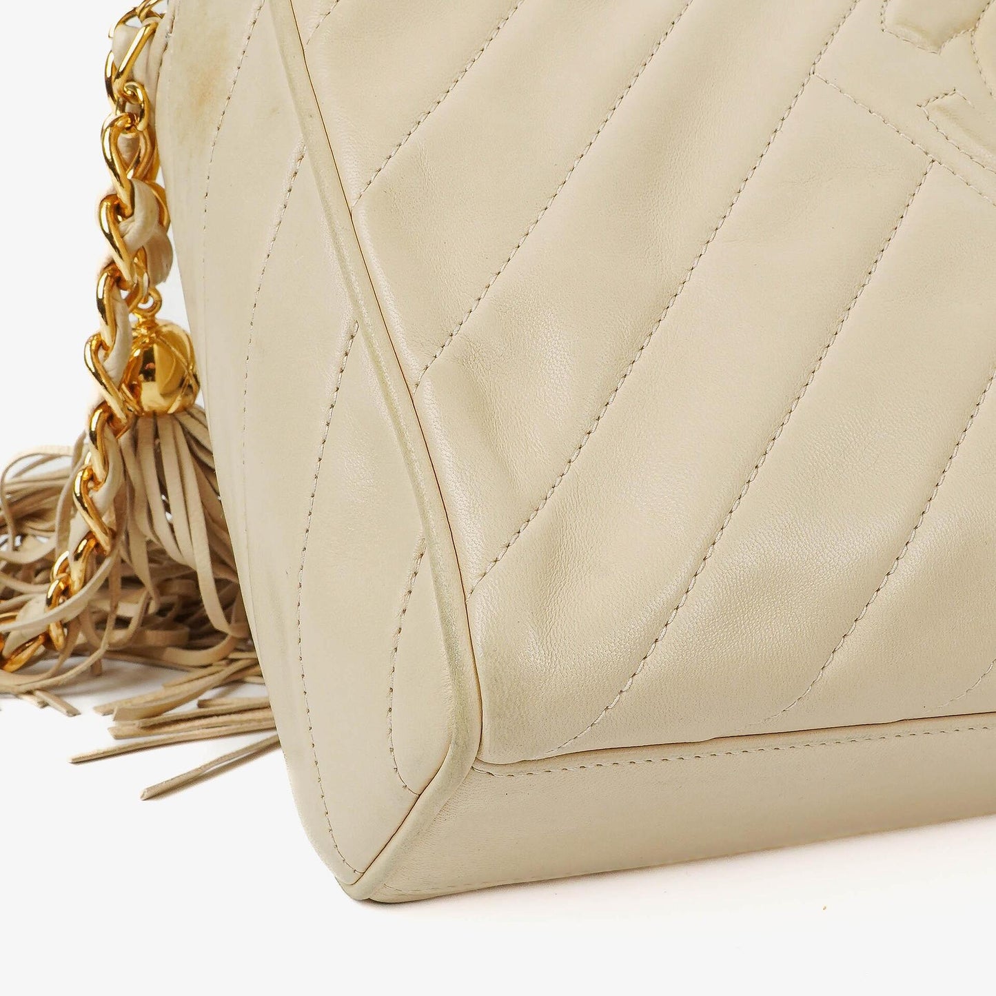 Chanel Camera Tassel Leather Front Pocket Crossbody Bag