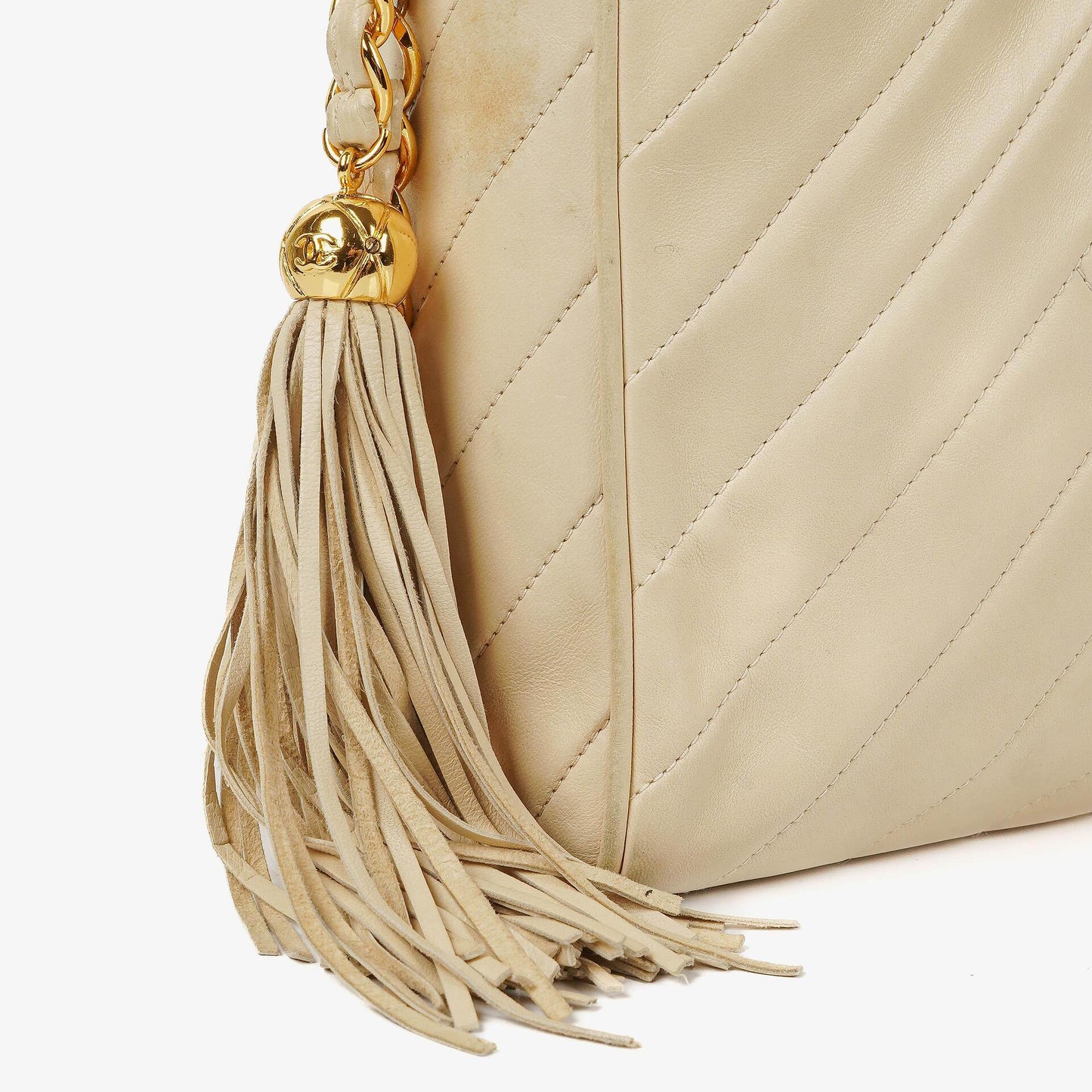 Chanel Camera Tassel Leather Front Pocket Crossbody Bag