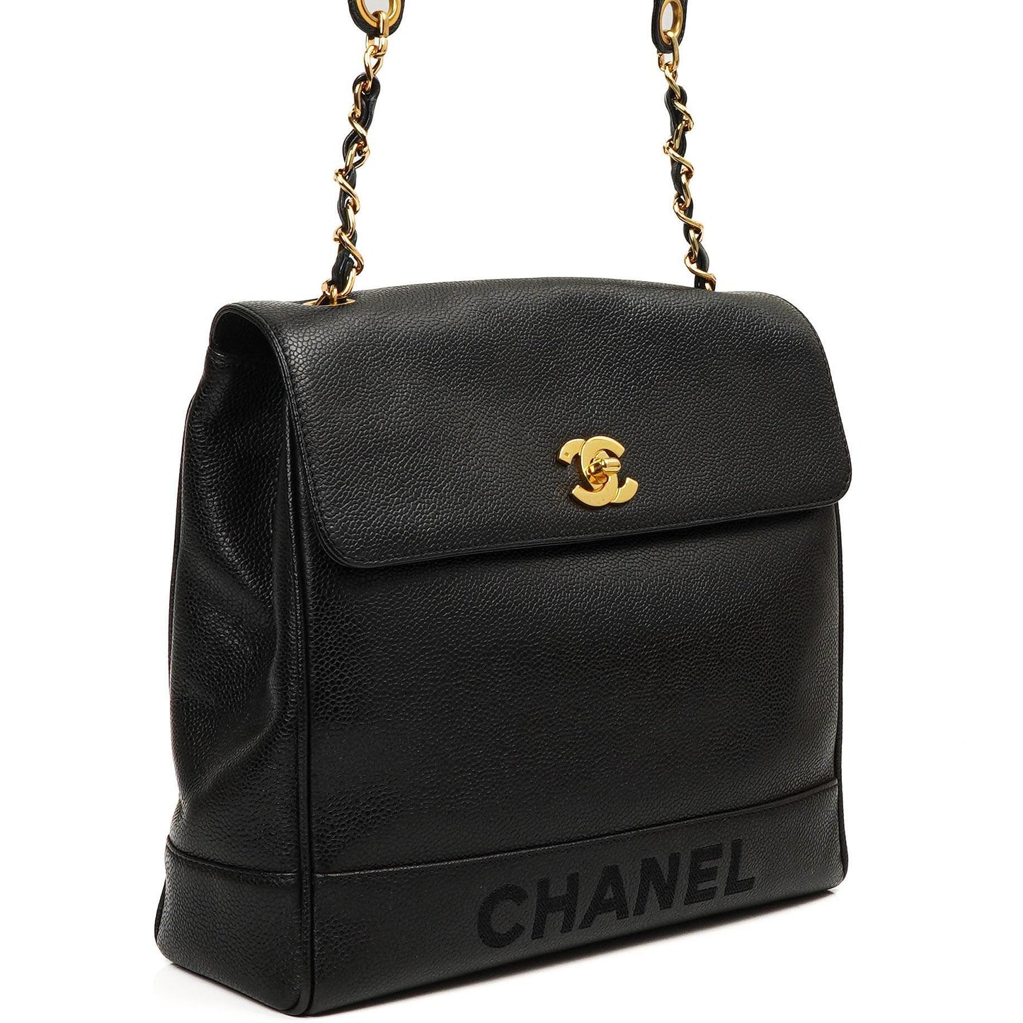 Chanel Caviar CC Flap Shoulder Bag, 24K Gold-Plated Hardware