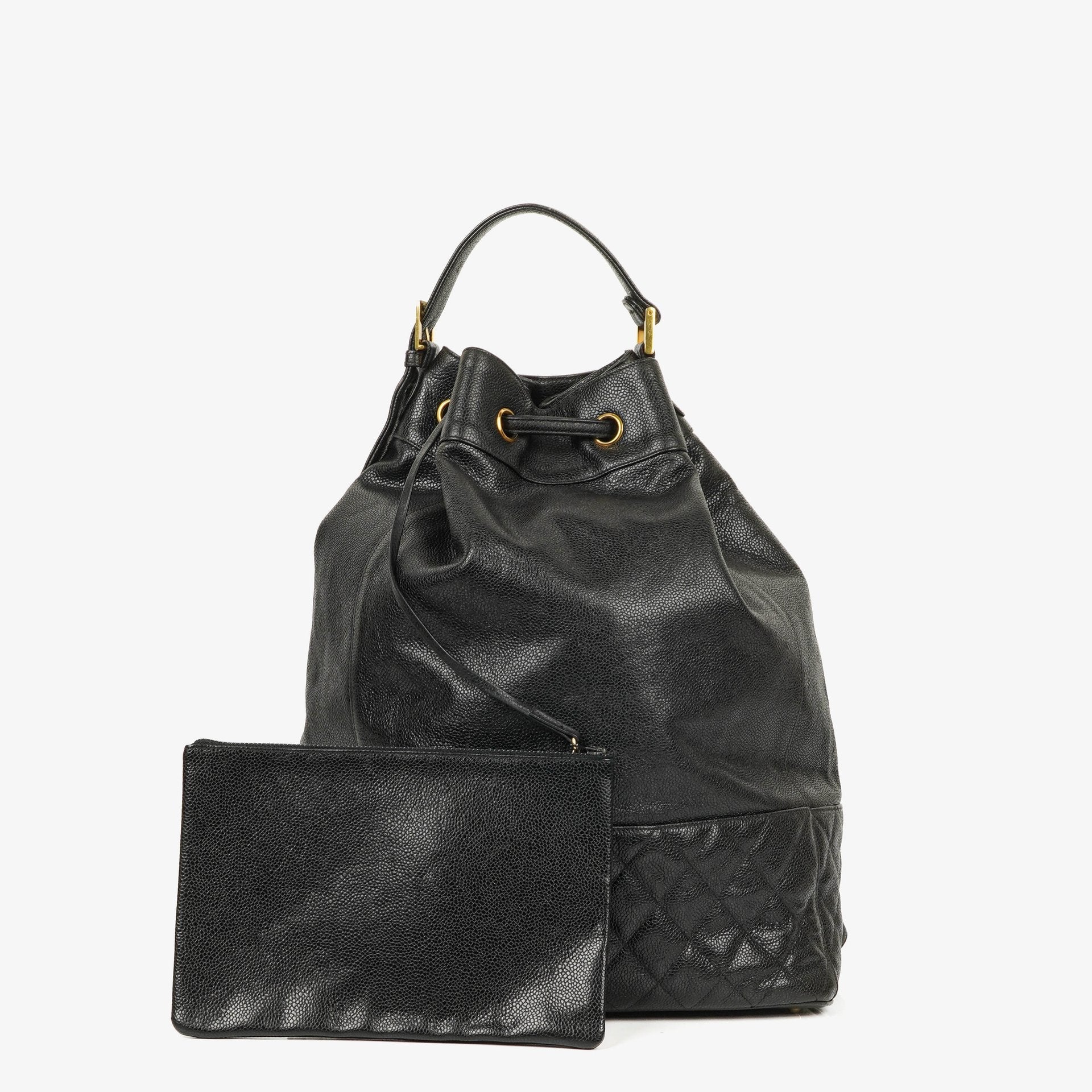 Chanel Caviar Quilted Drawstring Backpack