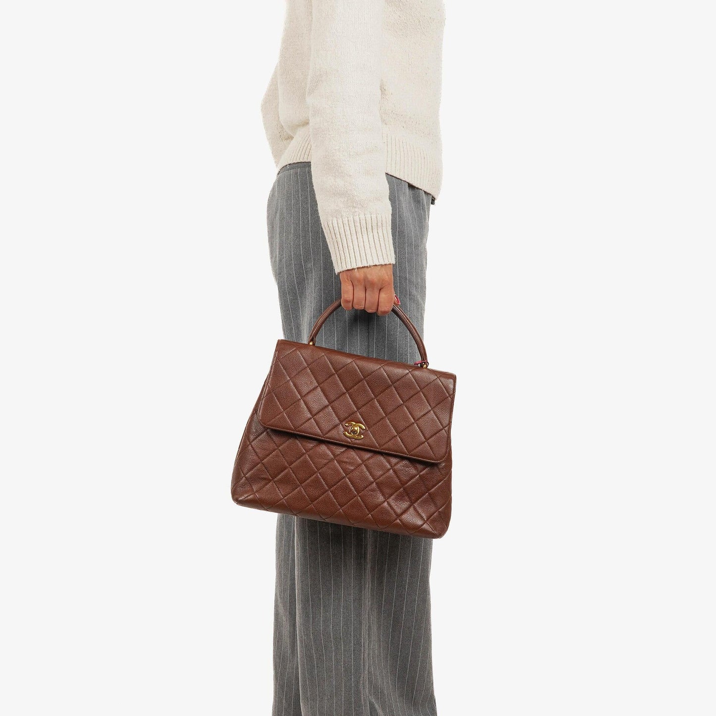 Chanel Caviar Quilted Jumbo Kelly Flap Bag