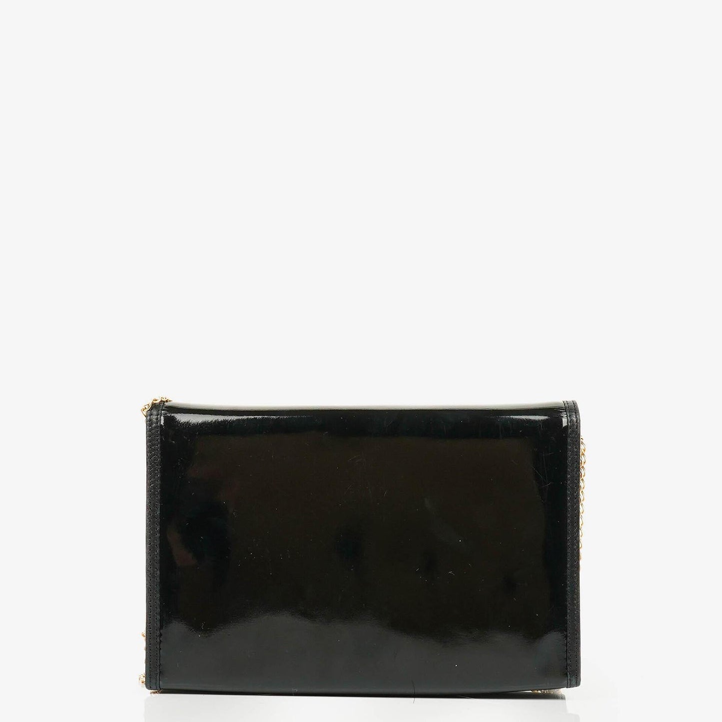 Chanel CC Black Envelope Patent Leather Multi Chain Shoulder Bag