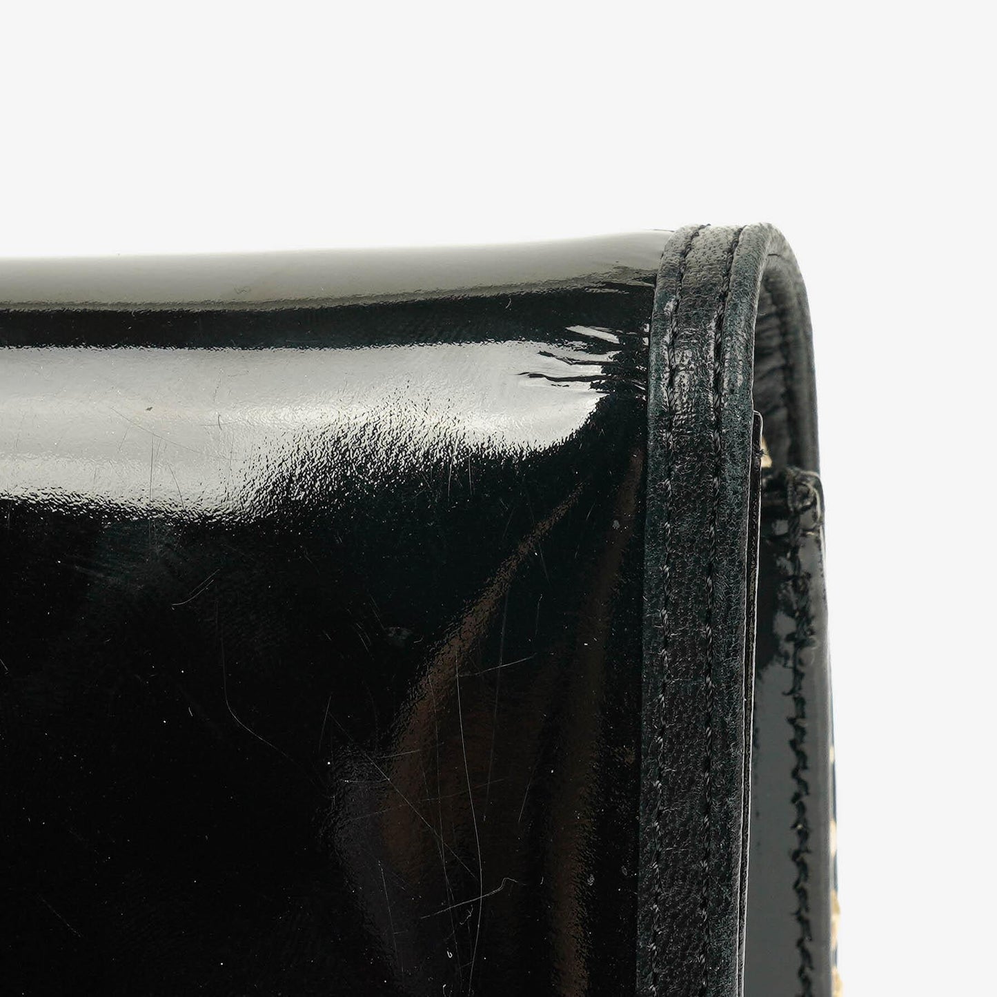 Chanel CC Black Envelope Patent Leather Multi Chain Shoulder Bag