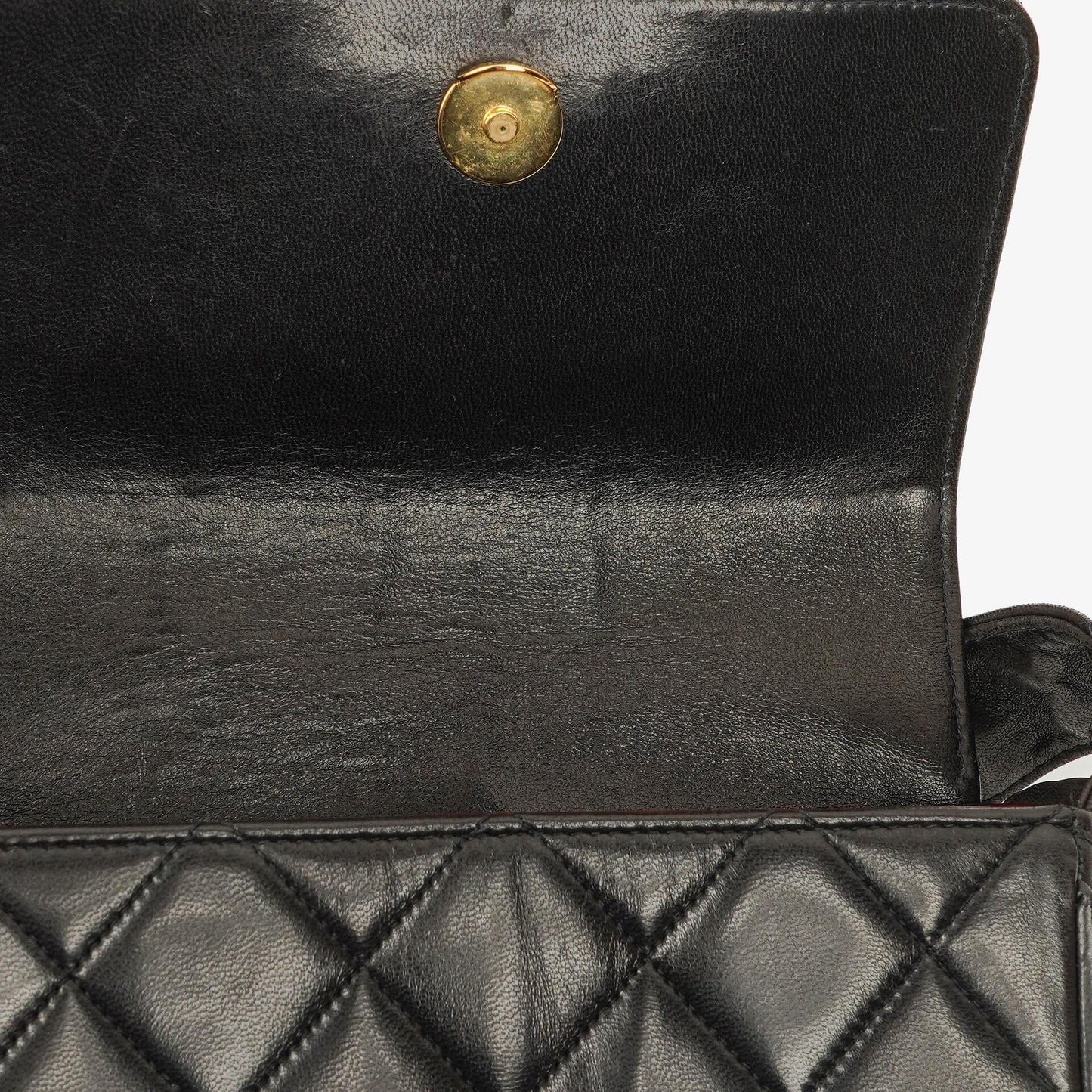 Chanel CC Black Quilted Lambskin Crossbody Messenger Bag