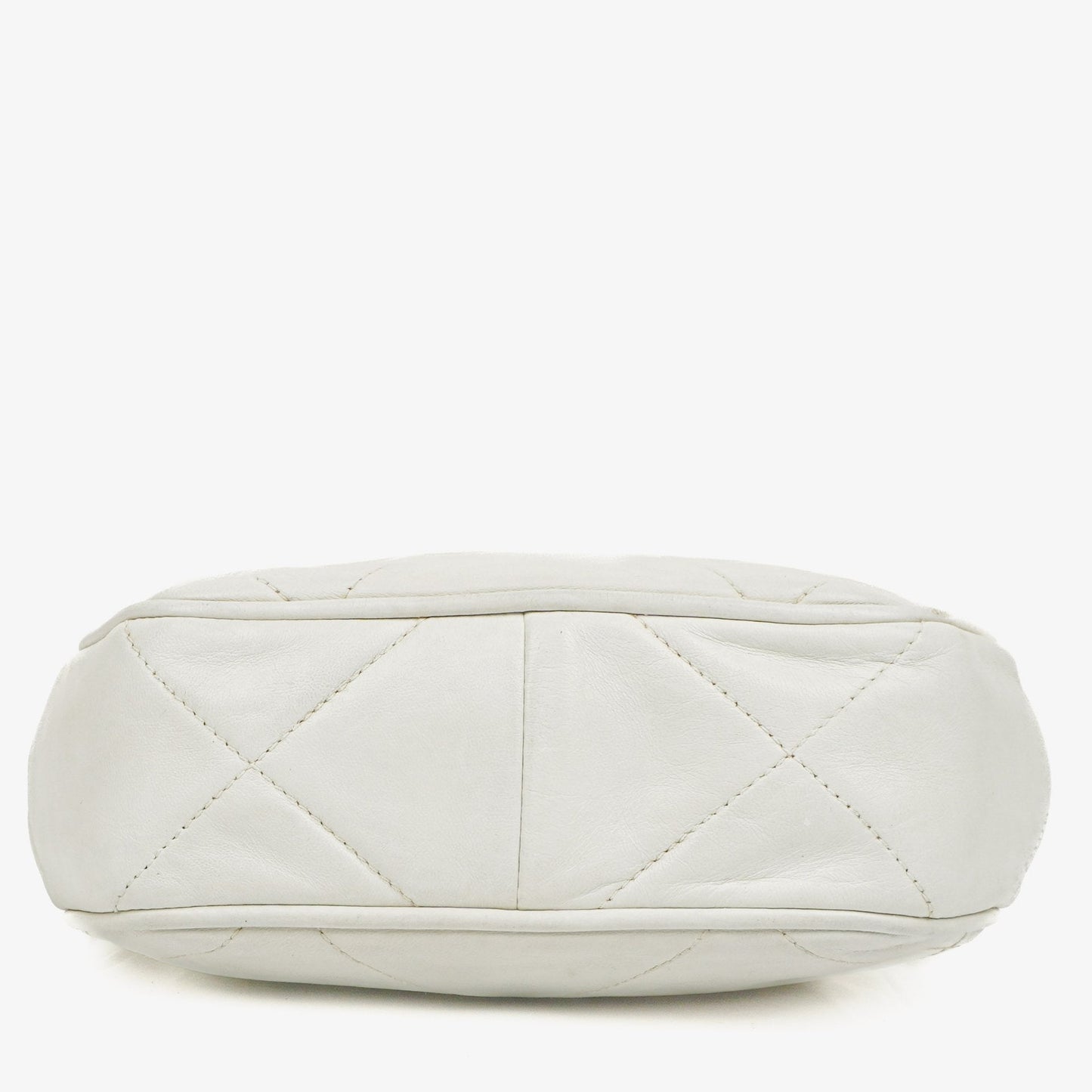 Chanel CC Double Chain White Shoulder Bag