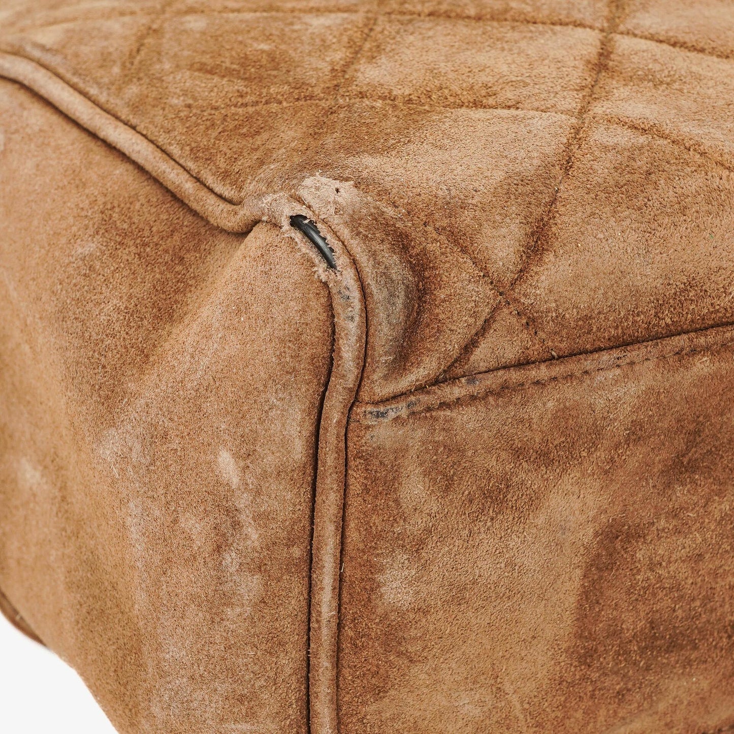 Chanel CC Logo Brown Suede Top Handle