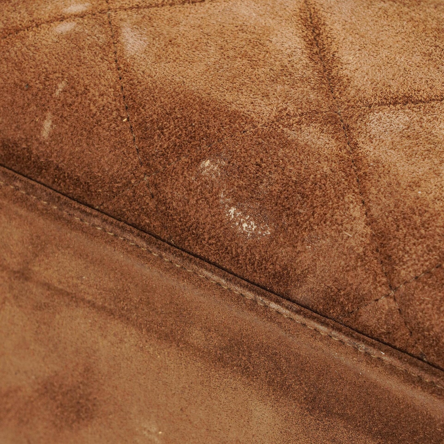 Chanel CC Logo Brown Suede Top Handle