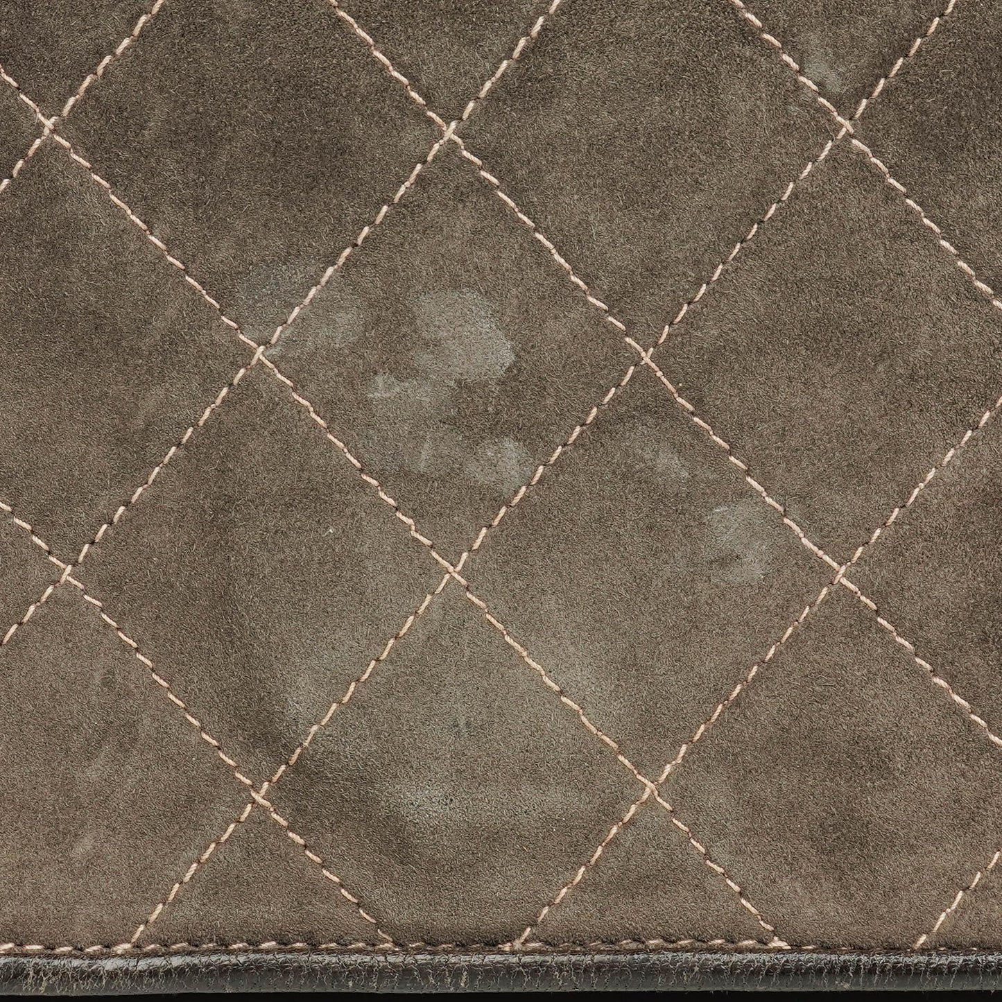 Chanel CC Logo Suede Full Flap Shoulder Bag