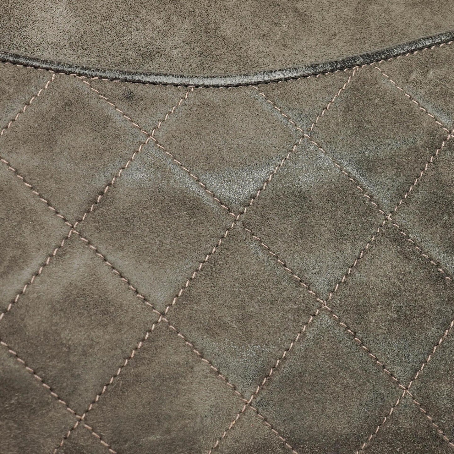 Chanel CC Logo Suede Full Flap Shoulder Bag