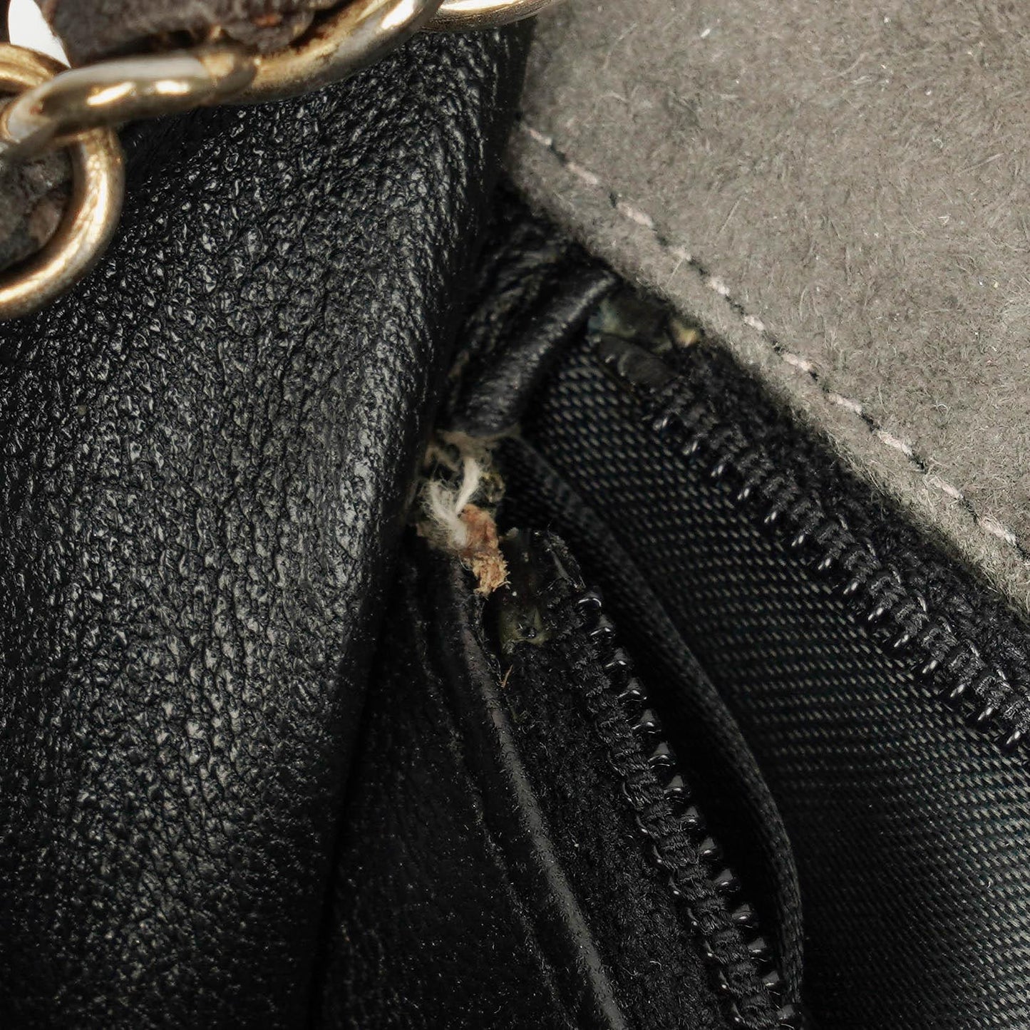 Chanel CC Logo Suede Full Flap Shoulder Bag