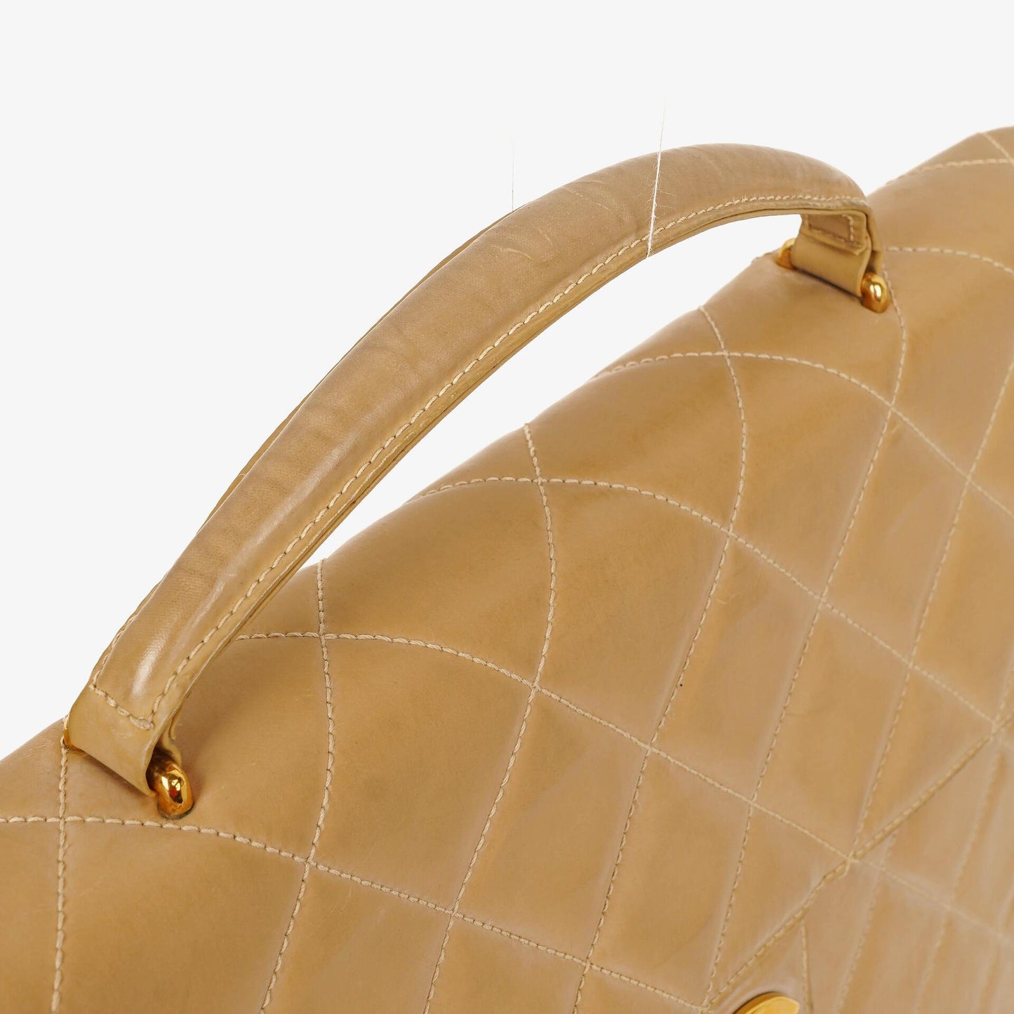 Chanel CC Maxi Logo Beige Briefcase