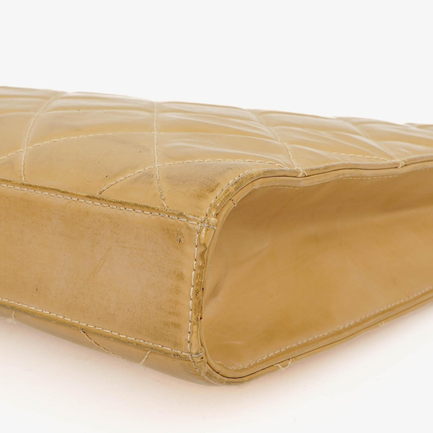 Chanel CC Maxi Logo Beige Briefcase