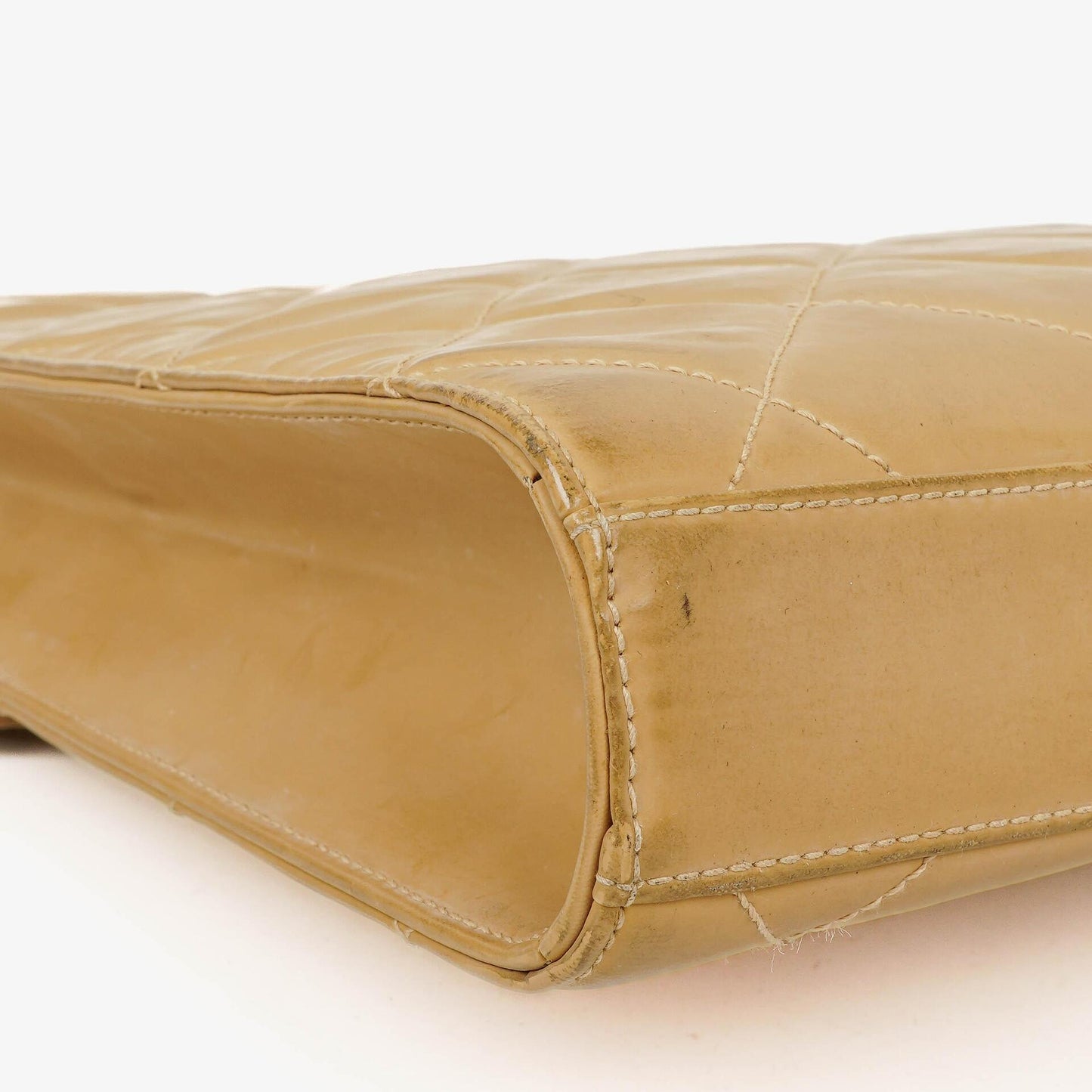 Chanel CC Maxi Logo Beige Briefcase