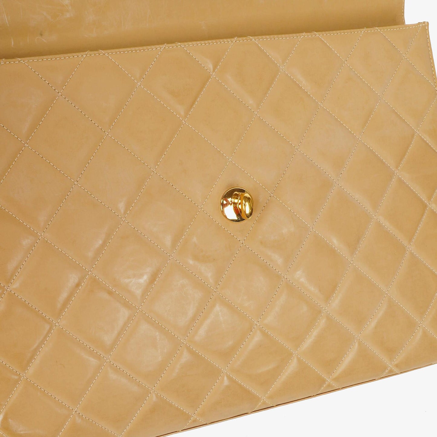 Chanel CC Maxi Logo Beige Briefcase