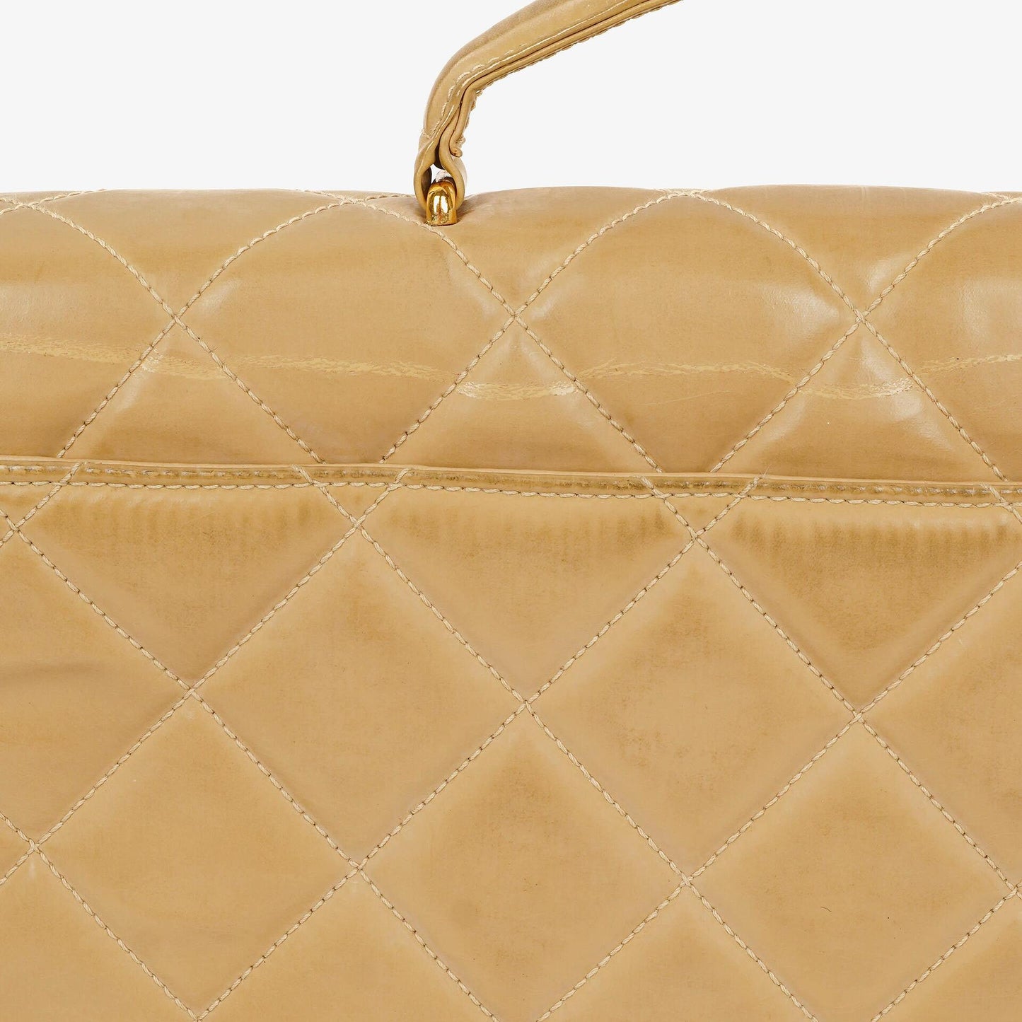 Chanel CC Maxi Logo Beige Briefcase