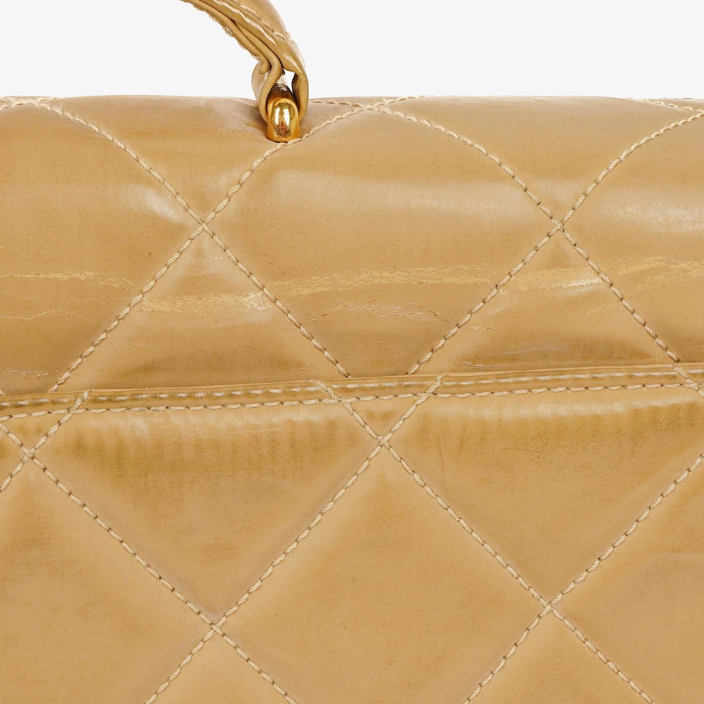 Chanel CC Maxi Logo Beige Briefcase