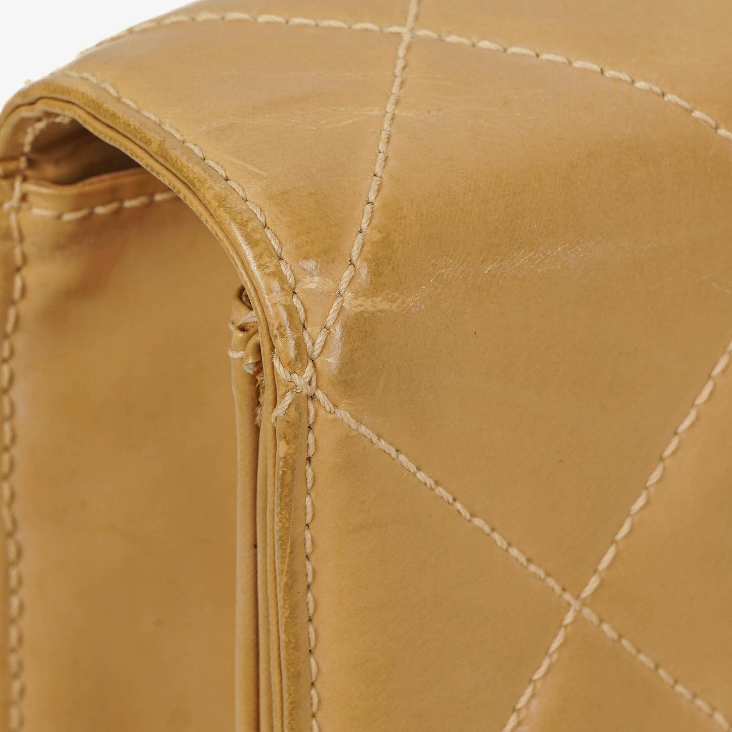 Chanel CC Maxi Logo Beige Briefcase