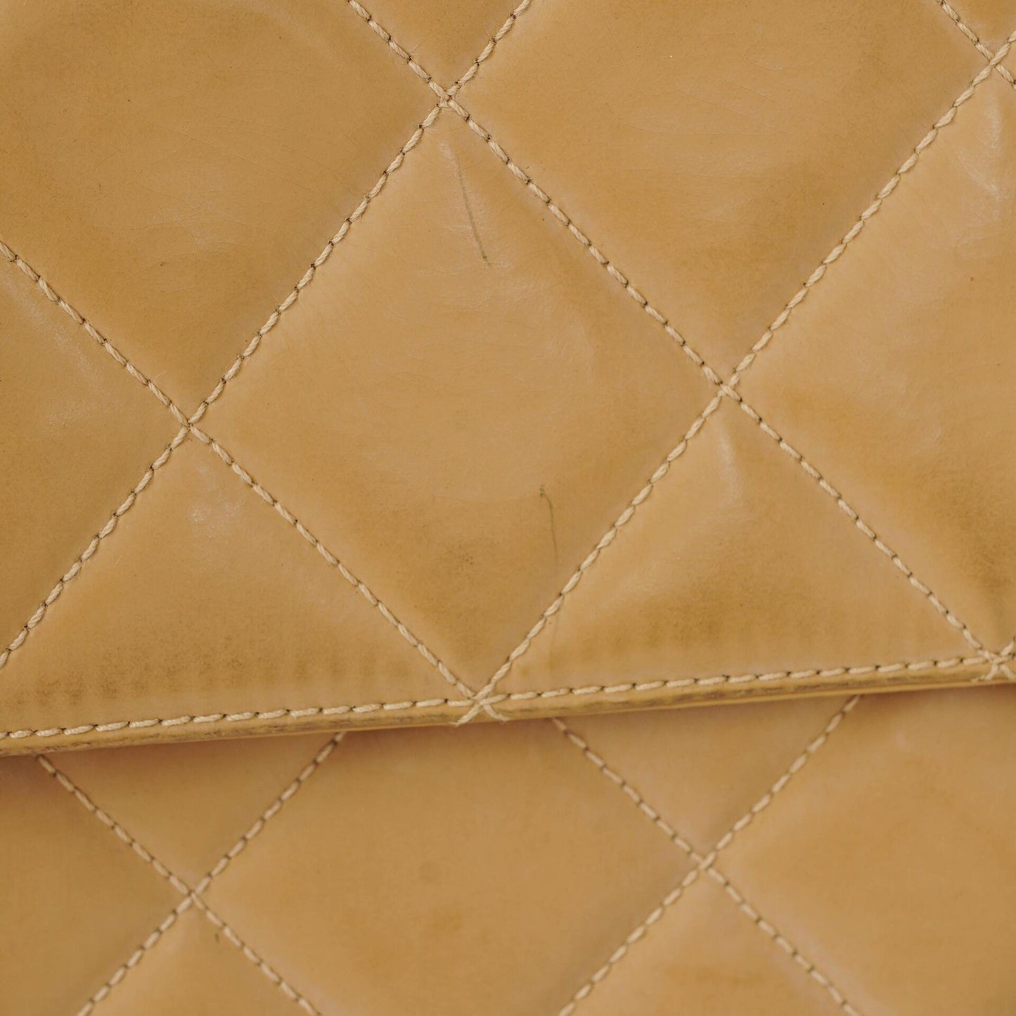 Chanel CC Maxi Logo Beige Briefcase