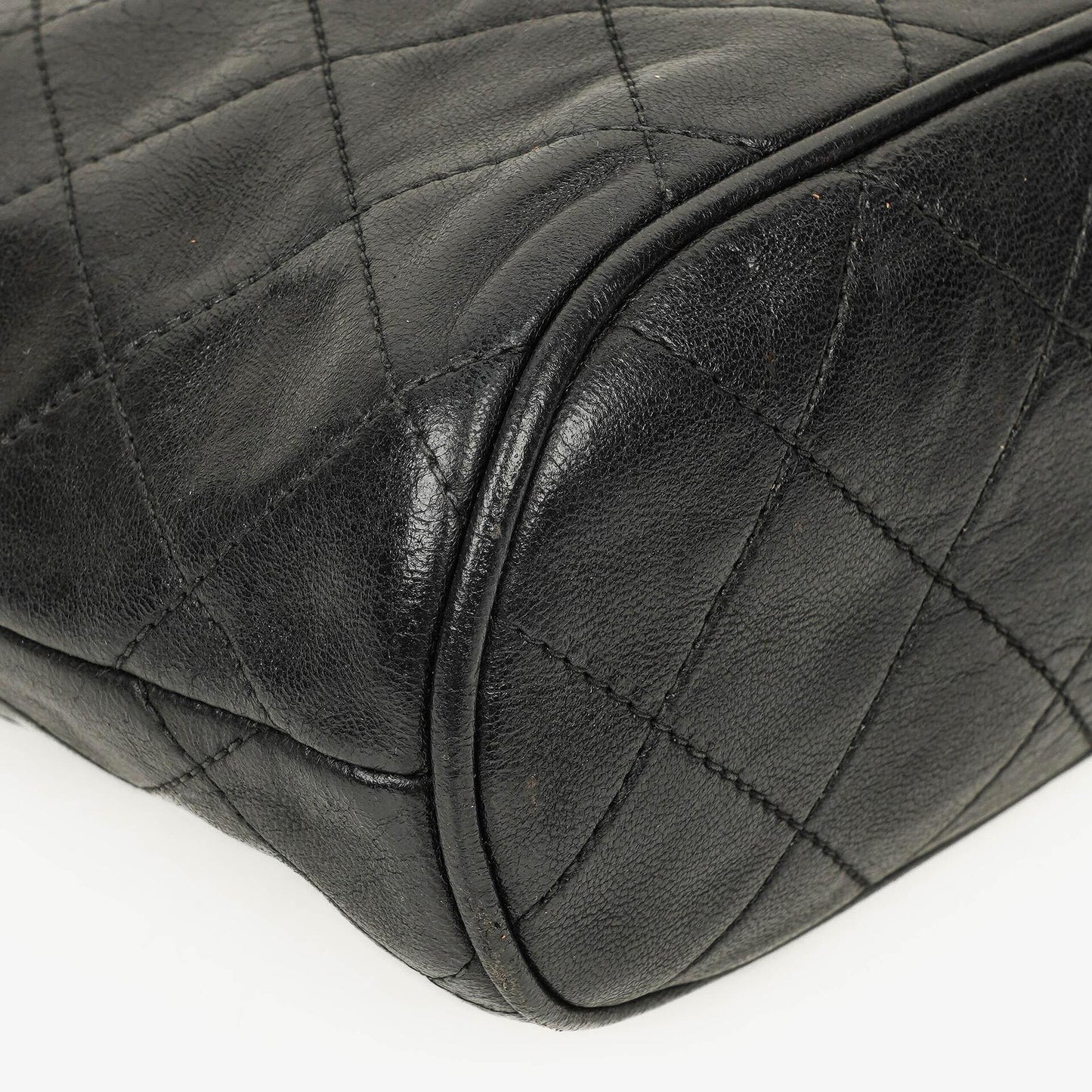 Chanel CC Tassel Quilted Black Leather Shoulder Bag