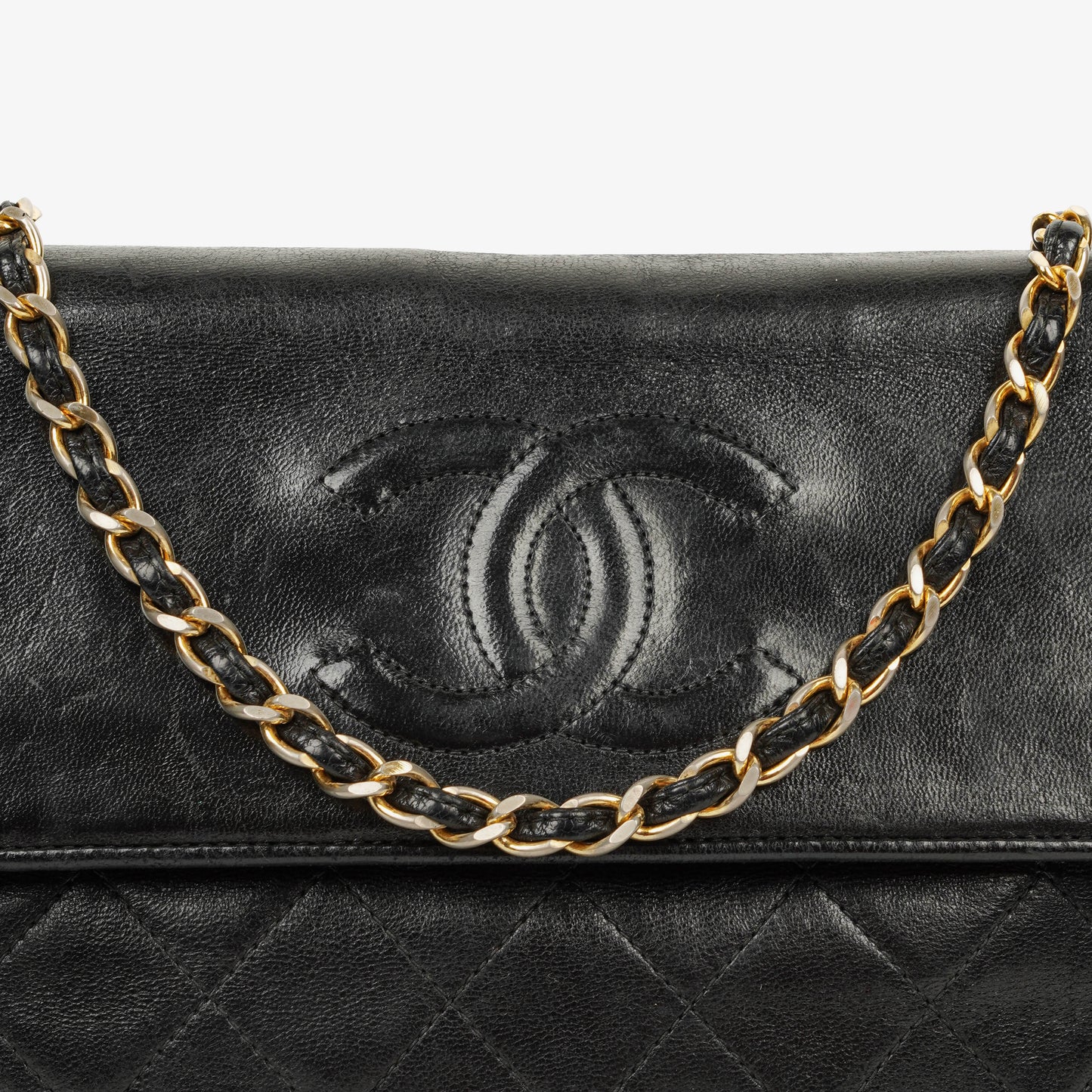 Chanel CC Tassel Quilted Black Leather Shoulder Bag
