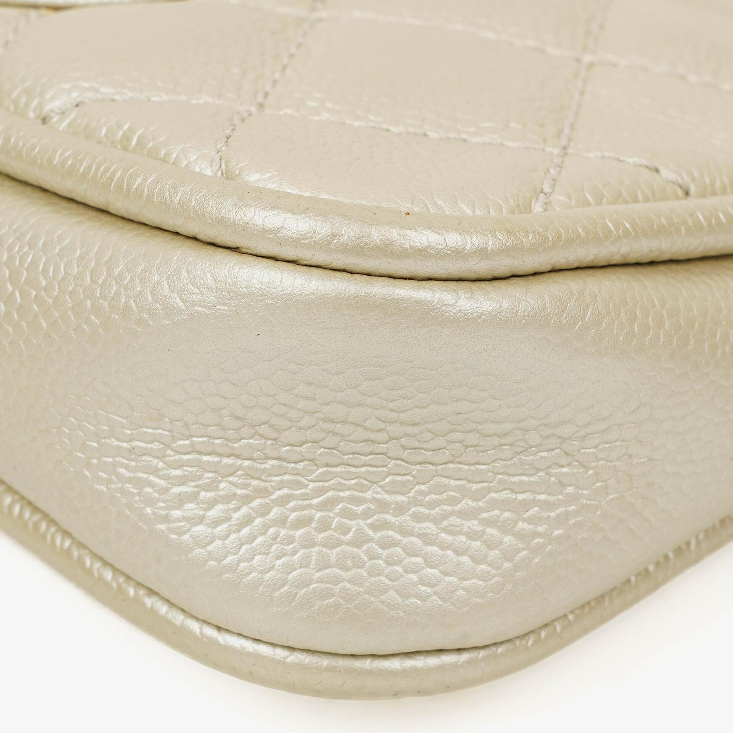 Chanel CC Timeless Metallic Caviar Quilted Shoulder Bag