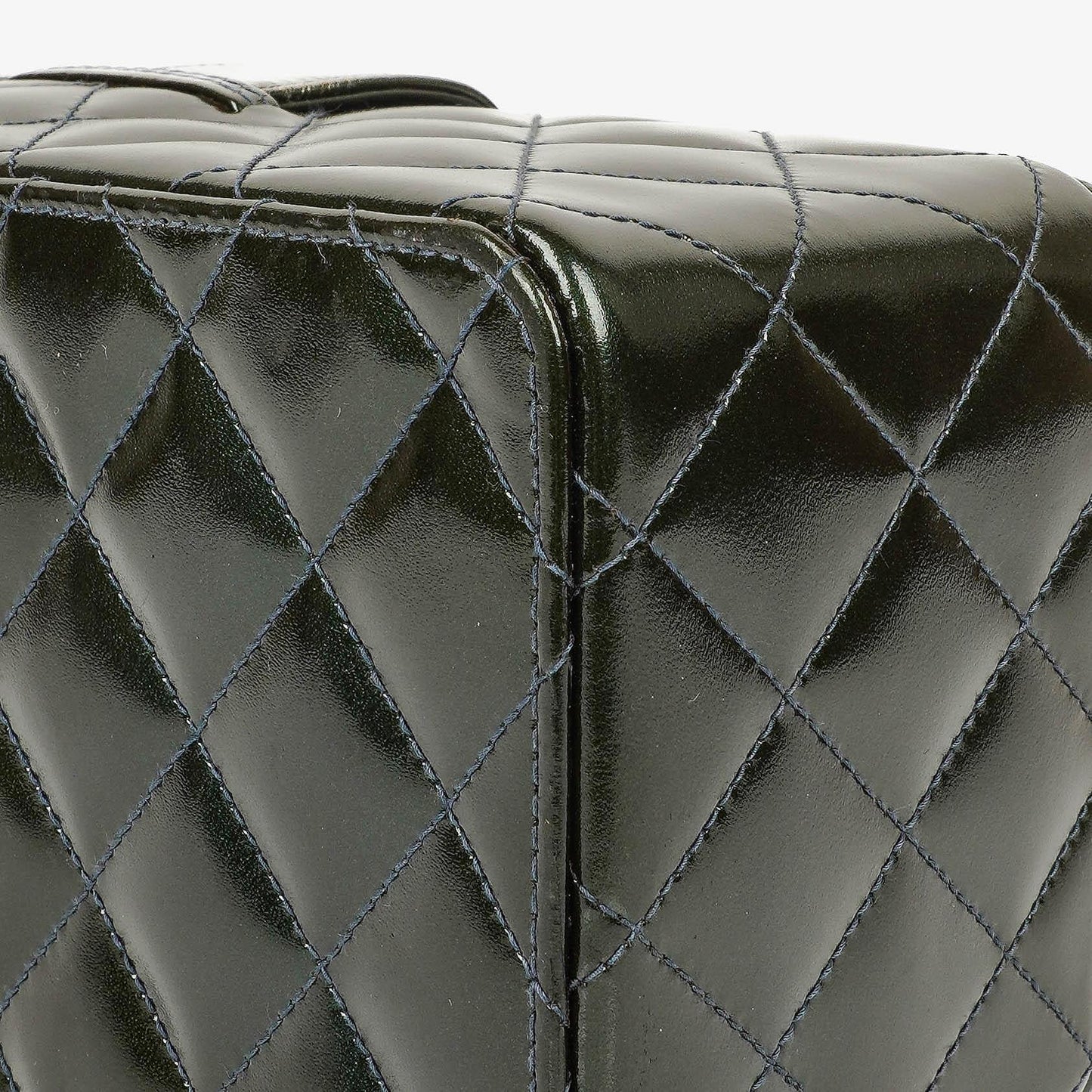 Chanel CC Vanity Case Quilted Patent Leather