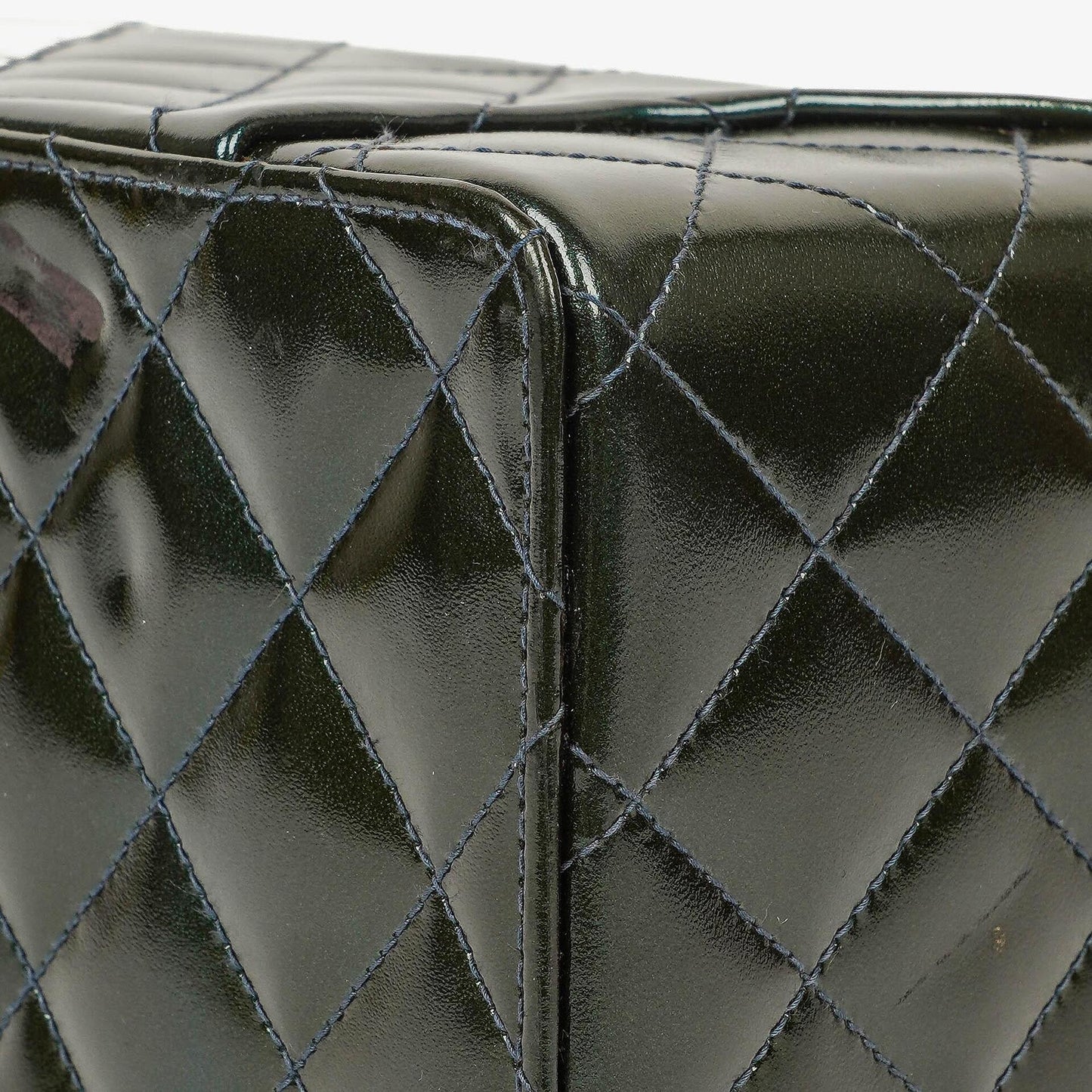 Chanel CC Vanity Case Quilted Patent Leather