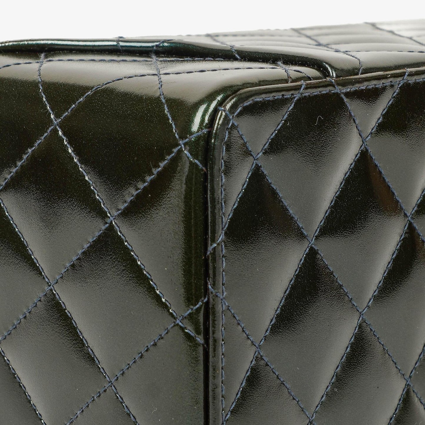 Chanel CC Vanity Case Quilted Patent Leather