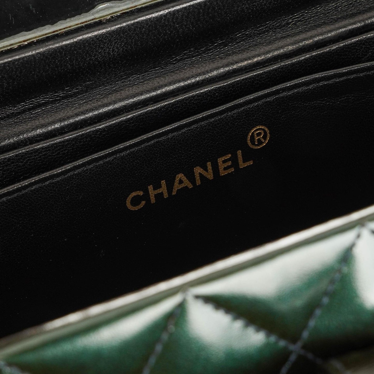 Chanel CC Vanity Case Quilted Patent Leather