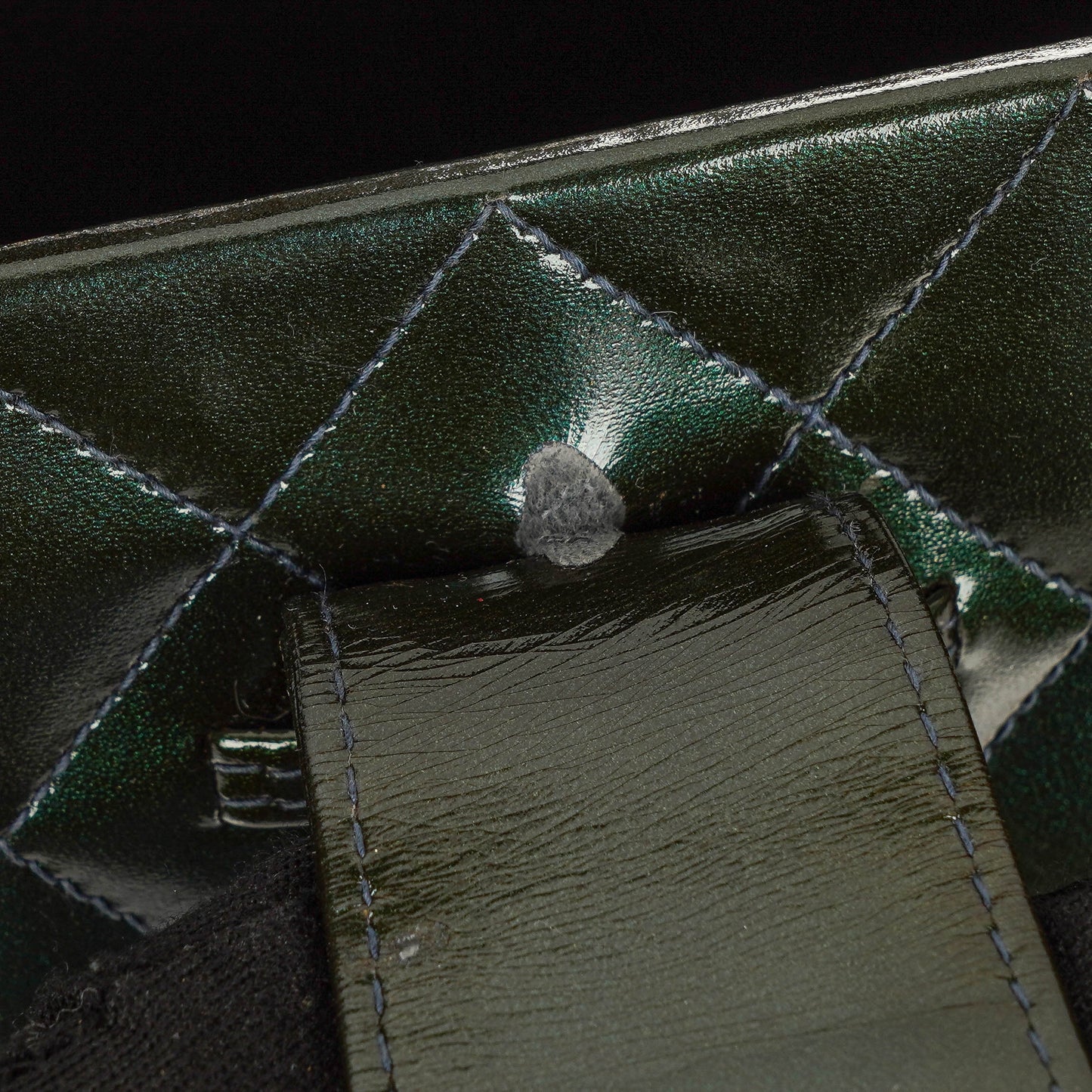 Chanel CC Vanity Case Quilted Patent Leather