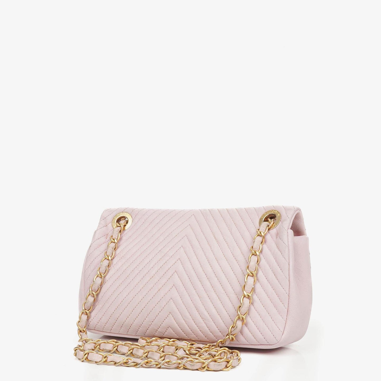 Chanel Chevron Leather Small Classic Flap Bag