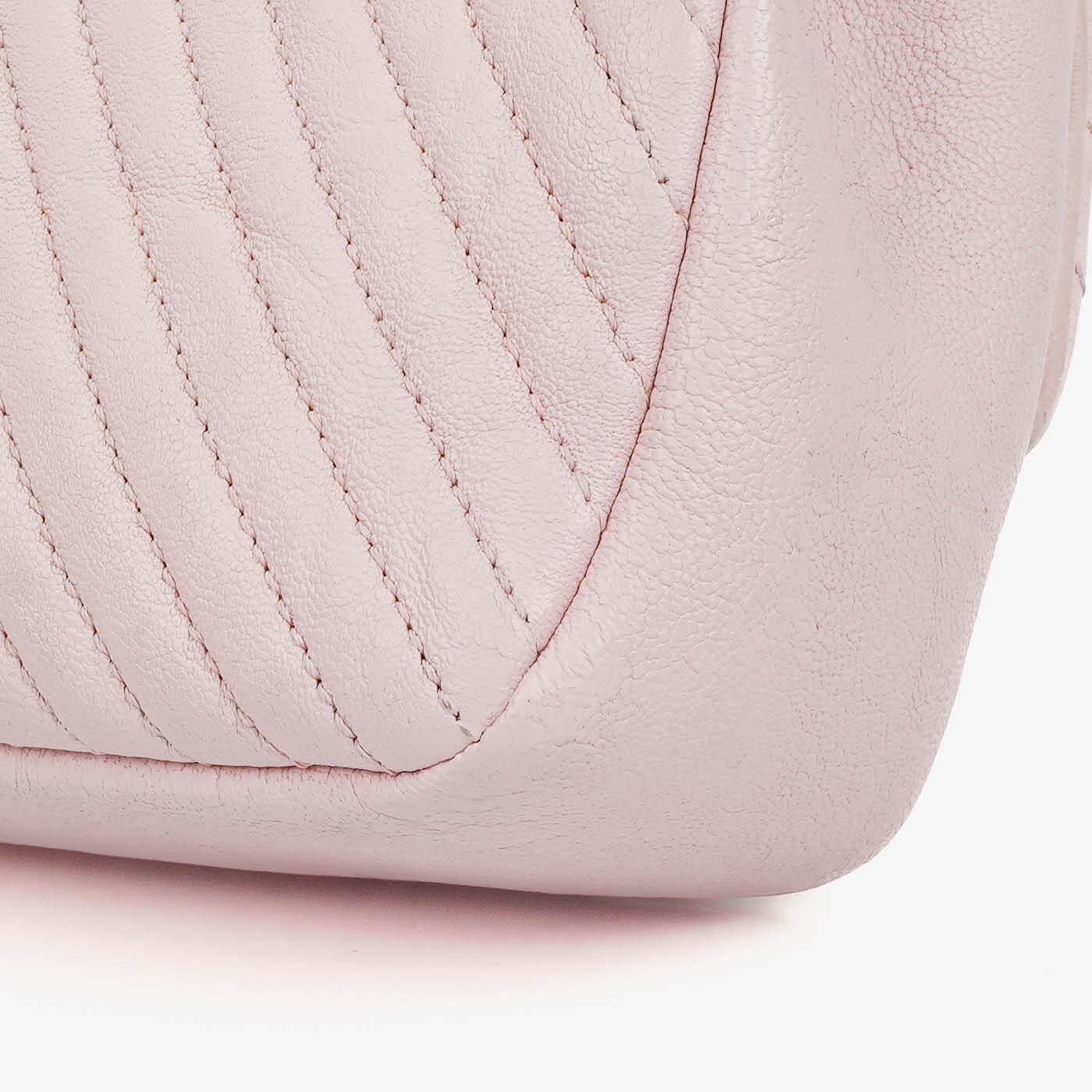 Chanel Chevron Leather Small Classic Flap Bag
