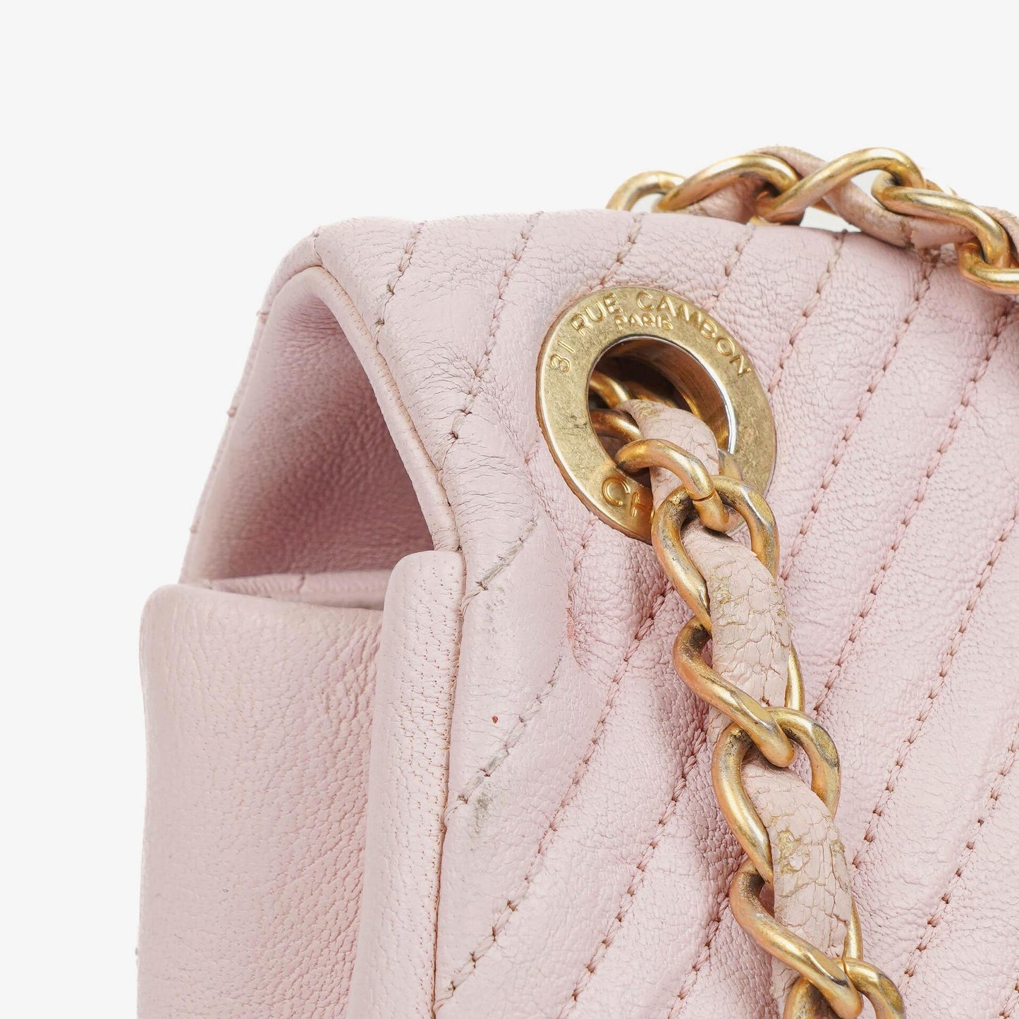 Chanel Chevron Leather Small Classic Flap Bag