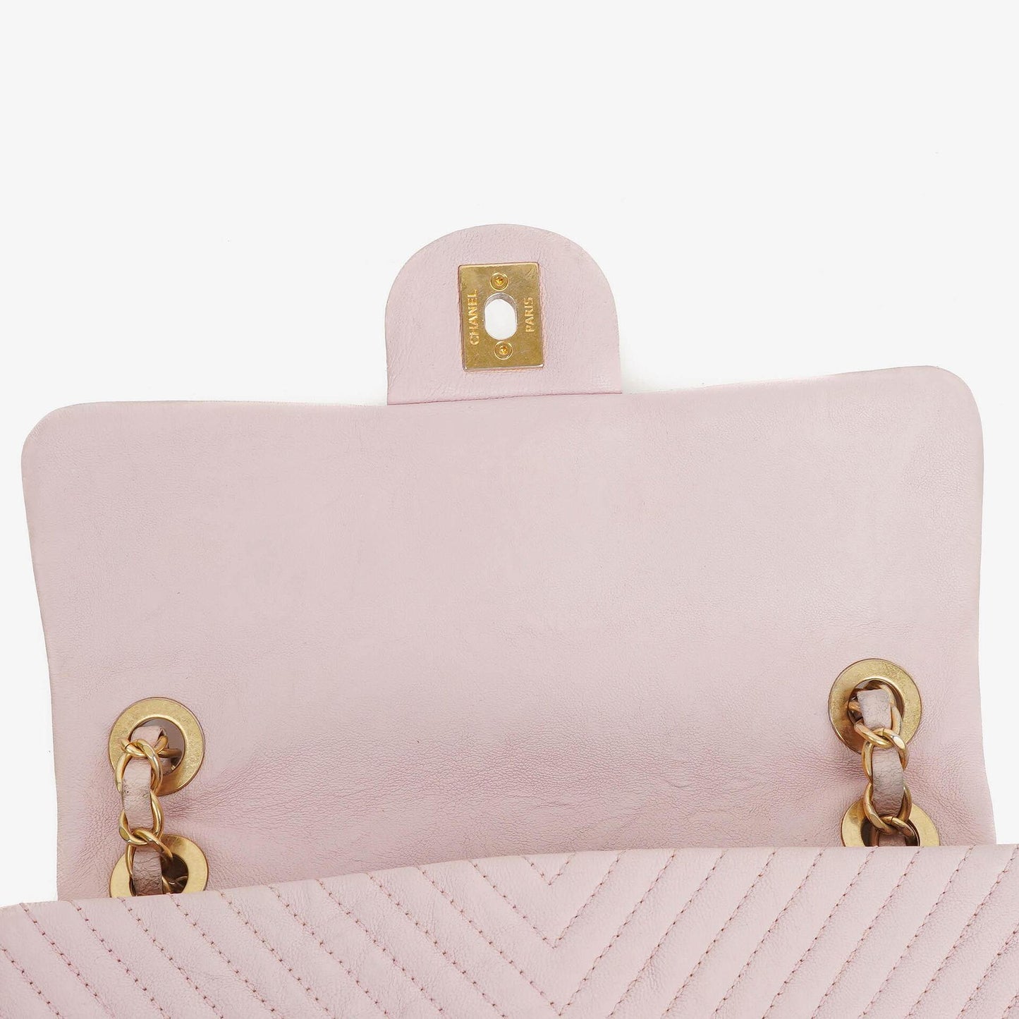 Chanel Chevron Leather Small Classic Flap Bag