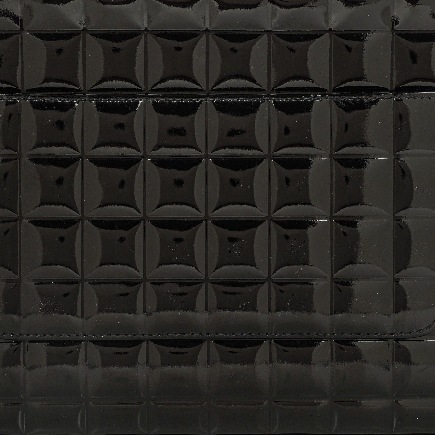 Chanel Chocolate Bar Briefcase Black Patent Leather With Silver Tone Hardware