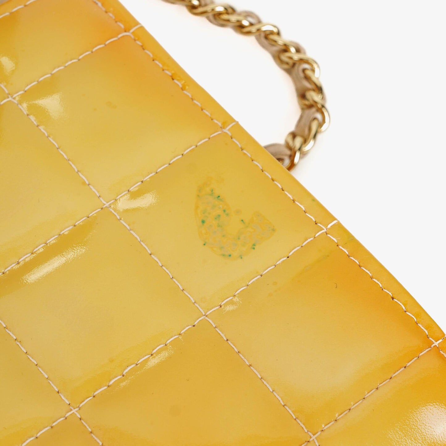 Chanel Chocolate Bar East West Patent Leather Shoulder Bag