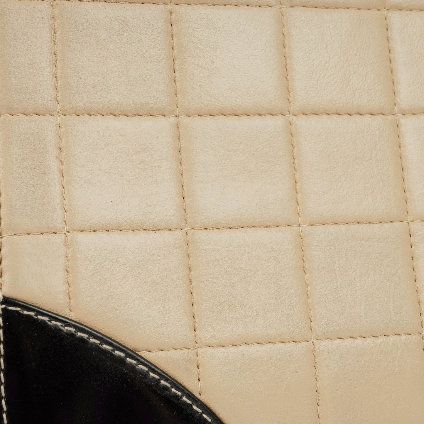 Chanel Chocolate Bar Lambskin And Patent Leather Single Flap Bag