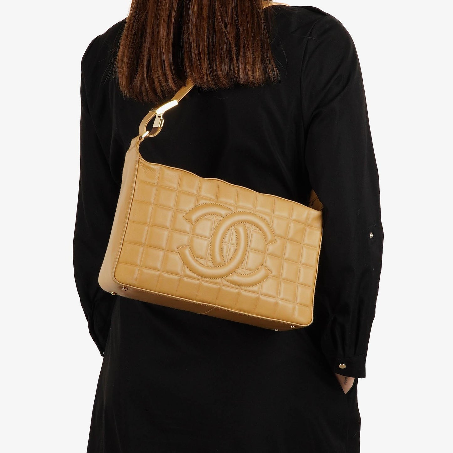 Chanel Chocolate Bar Lambskin Shoulder Bag