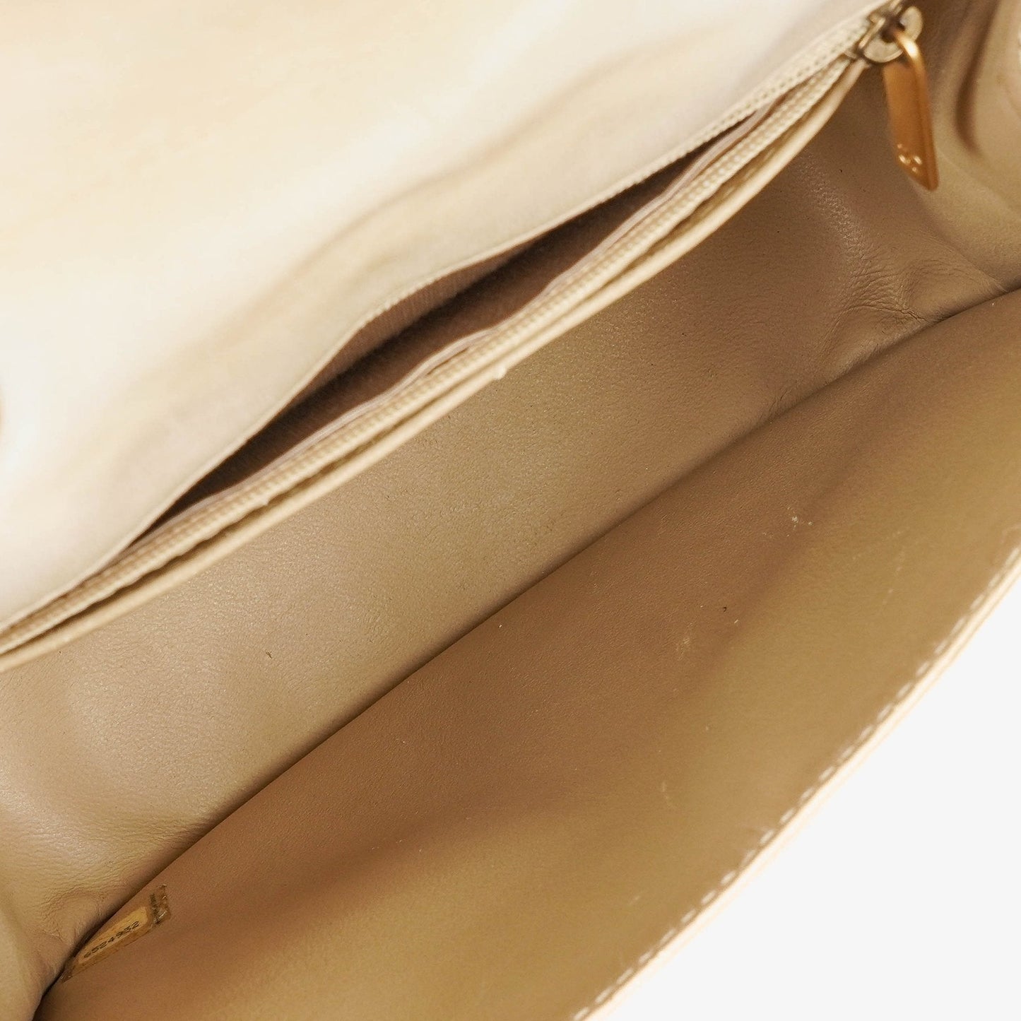 Chanel Chocolate Bar Leather And Patent Leather Single Flap Bag
