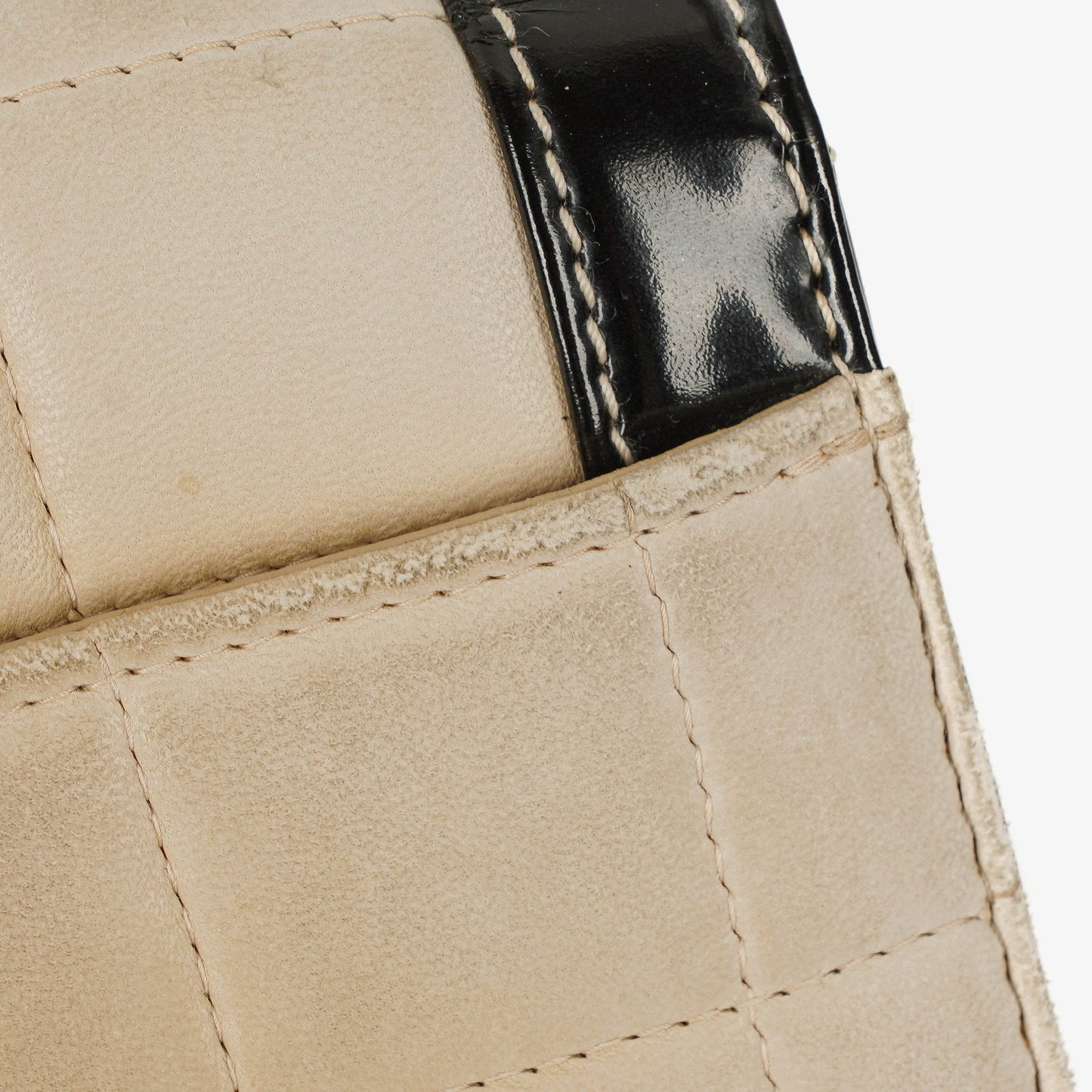 Chanel Chocolate Bar Leather And Patent Leather Single Flap Bag
