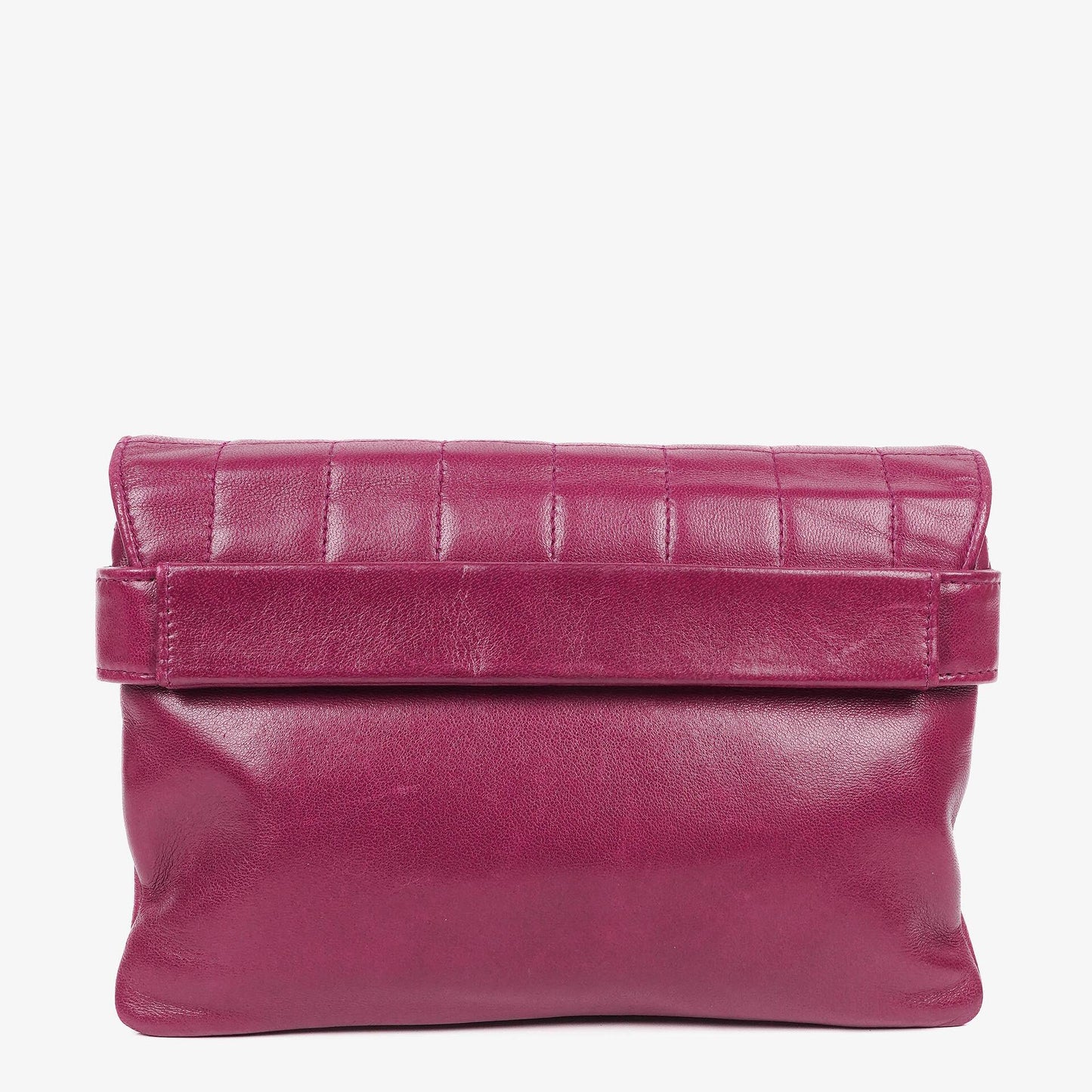 Chanel Chocolate Bar Purple Leather Quilted Flap Bag