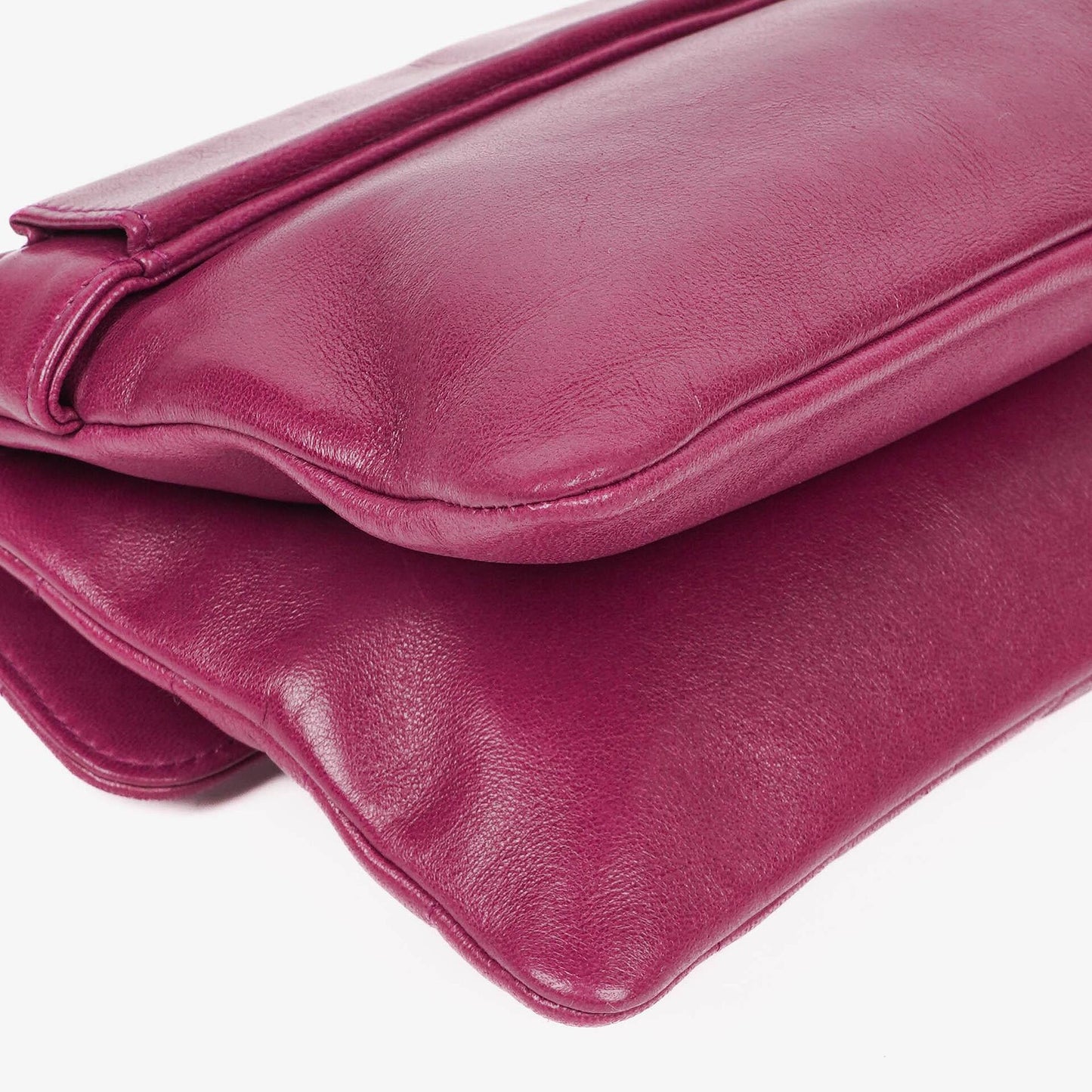 Chanel Chocolate Bar Purple Leather Quilted Flap Bag
