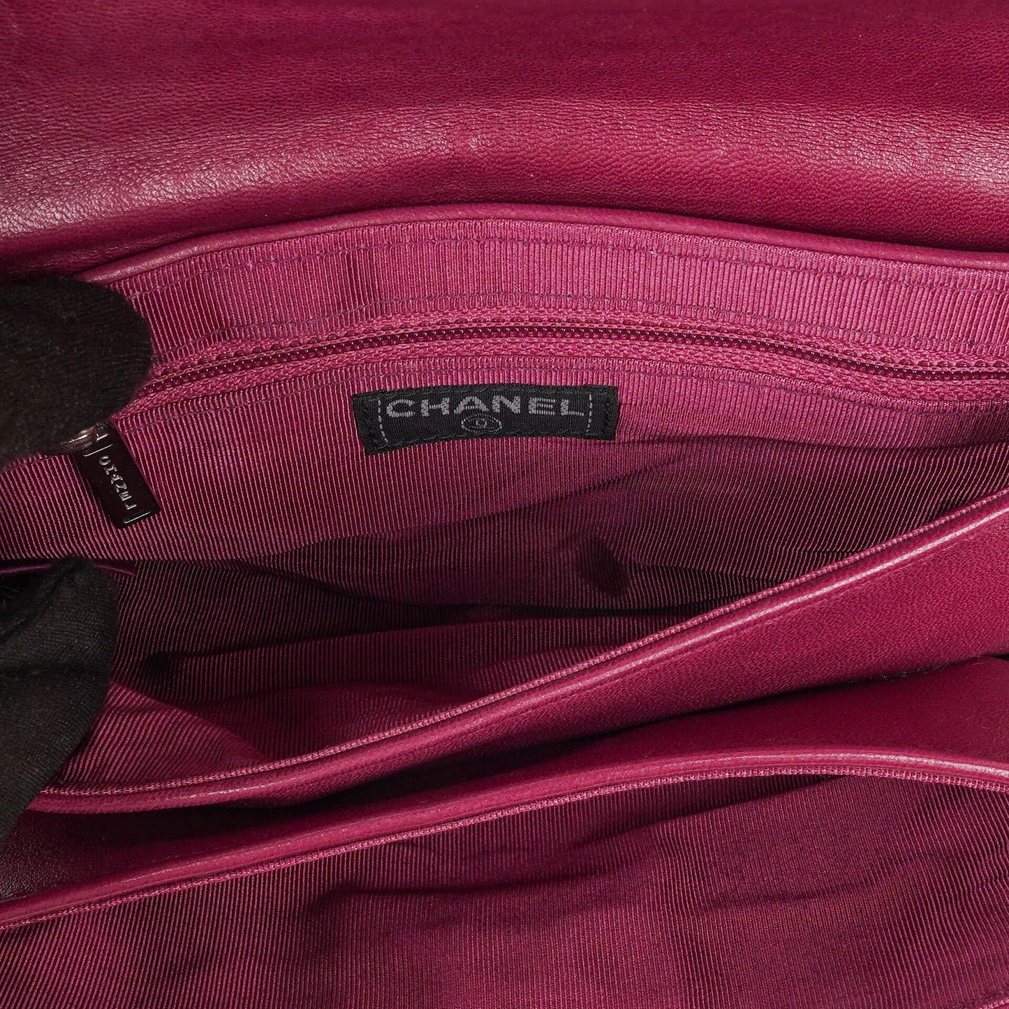 Chanel Chocolate Bar Purple Leather Quilted Flap Bag