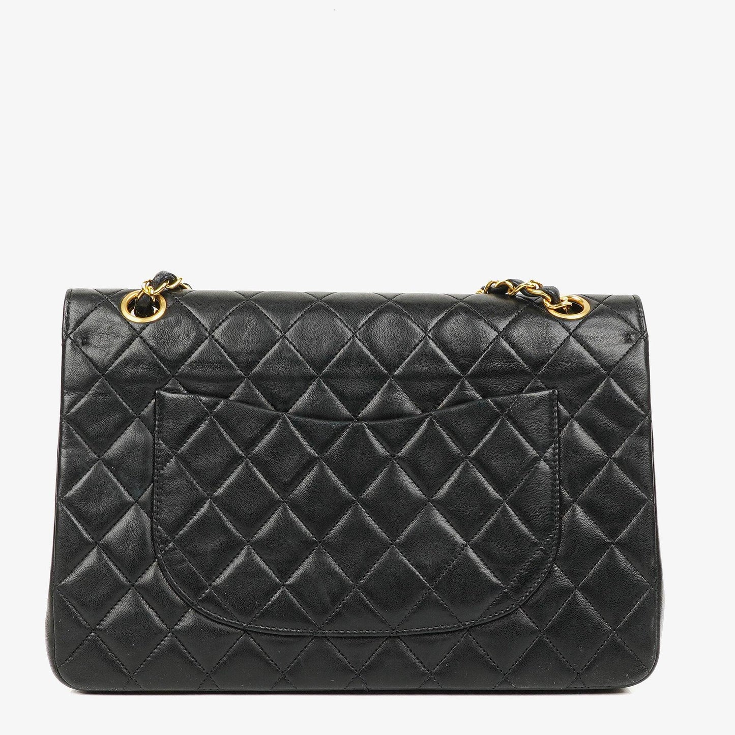 Chanel Classic Black Quilted Lambskin Double Flap Bag With 24K Gold-Plated Hardware