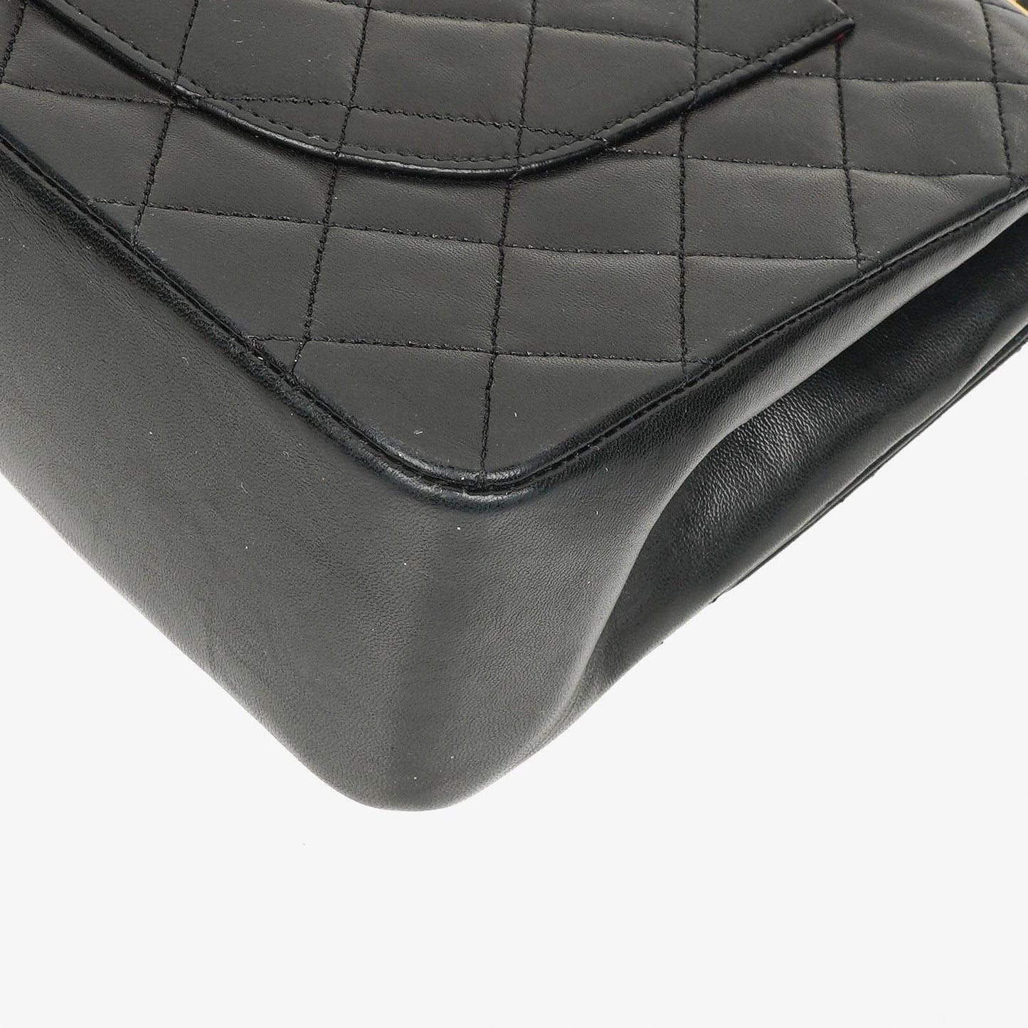 Chanel Classic Black Quilted Lambskin Double Flap Bag With 24K Gold-Plated Hardware