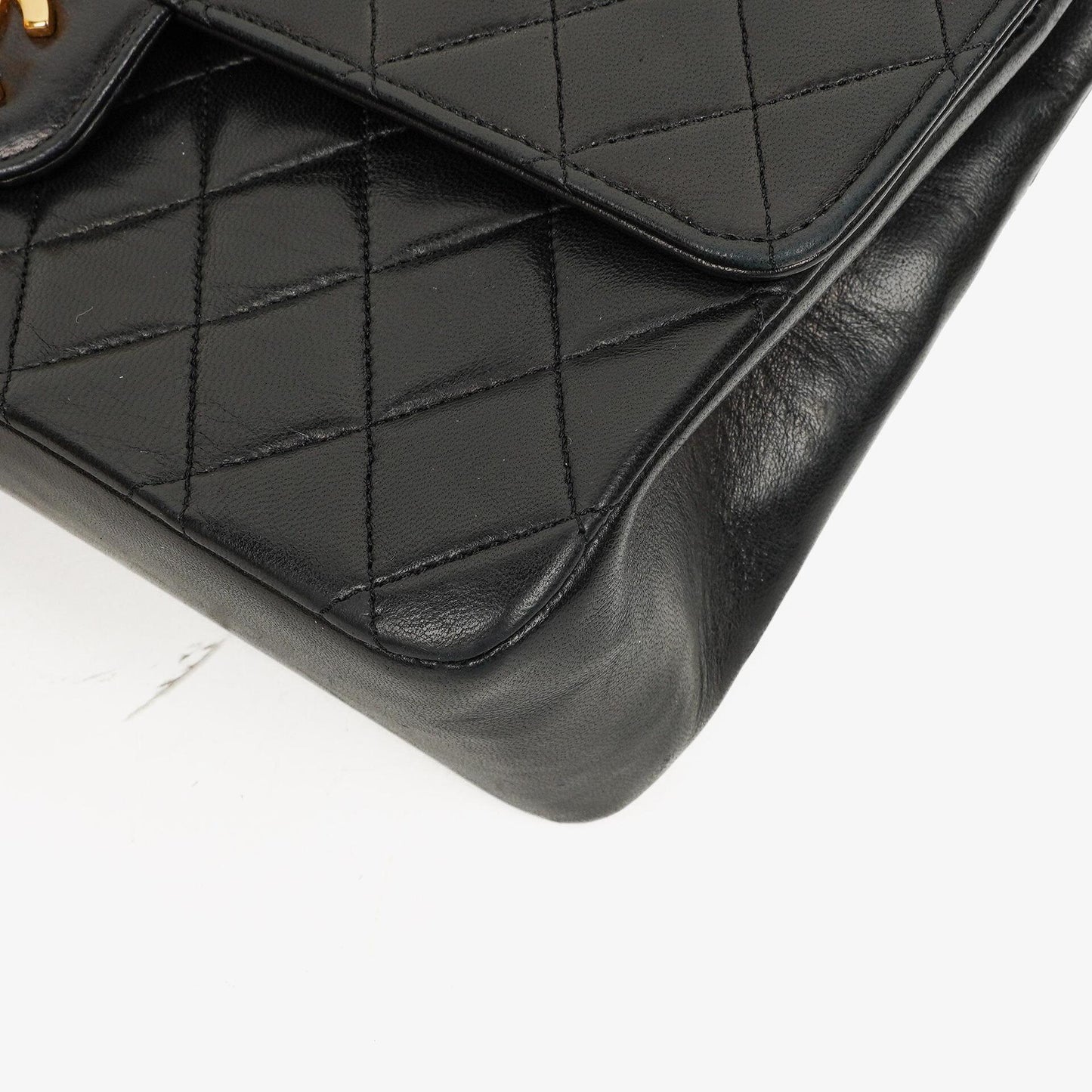Chanel Classic Black Quilted Lambskin Double Flap Bag With 24K Gold-Plated Hardware