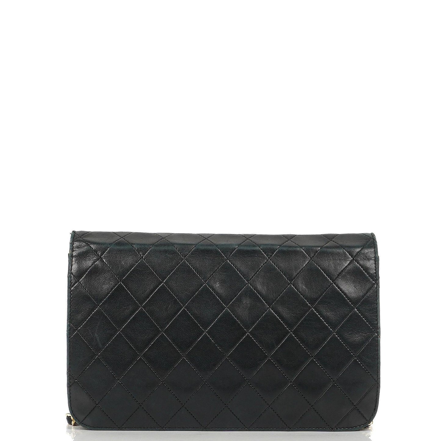 Chanel Classic Black Quilted Lambskin Full Flap Bag With 24K Gold-Plated Hardware