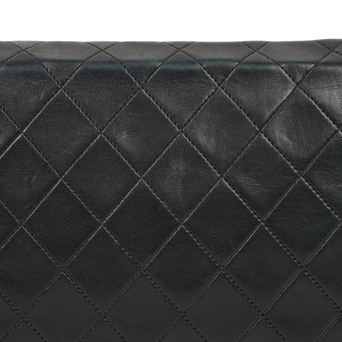 Chanel Classic Black Quilted Lambskin Full Flap Bag With 24K Gold-Plated Hardware