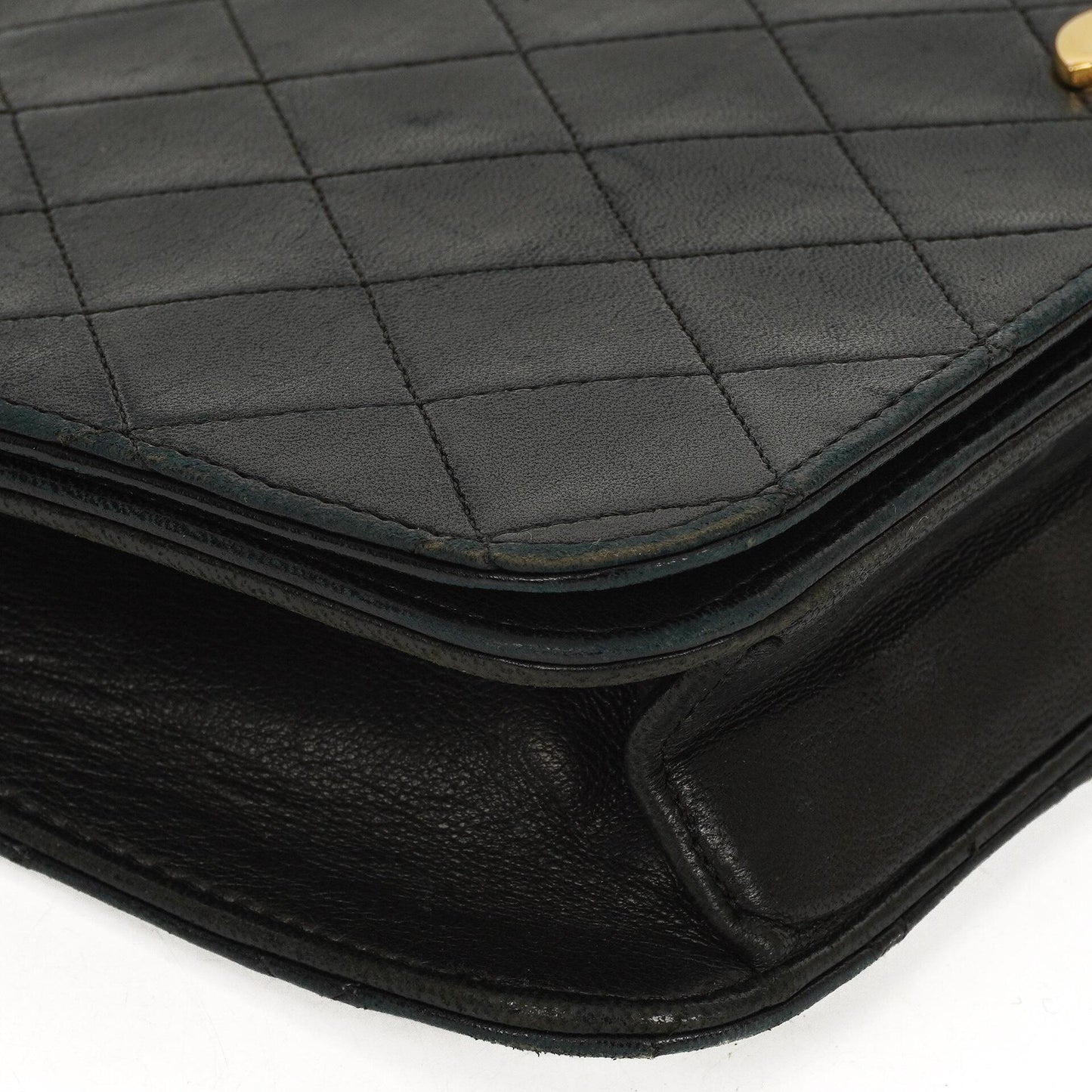 Chanel Classic Black Quilted Lambskin Full Flap Bag With 24K Gold-Plated Hardware