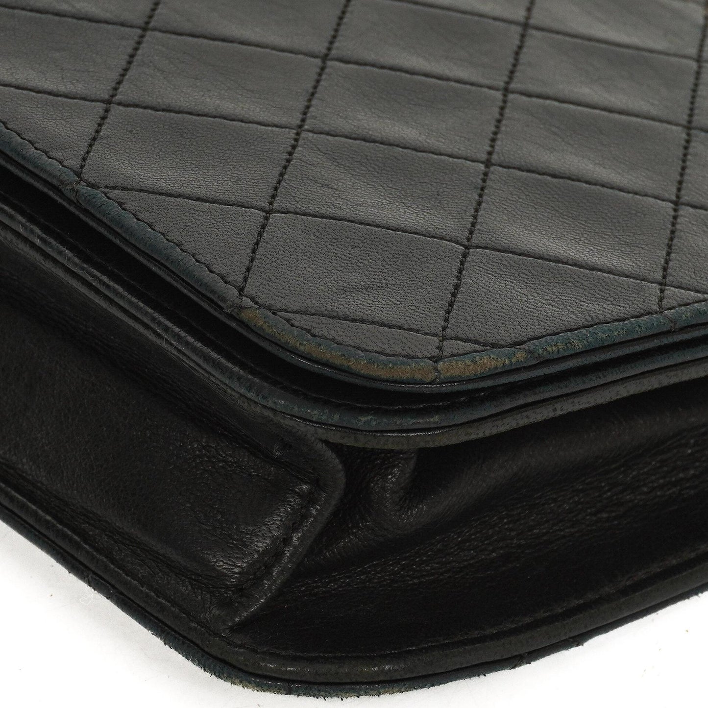 Chanel Classic Black Quilted Lambskin Full Flap Bag With 24K Gold-Plated Hardware